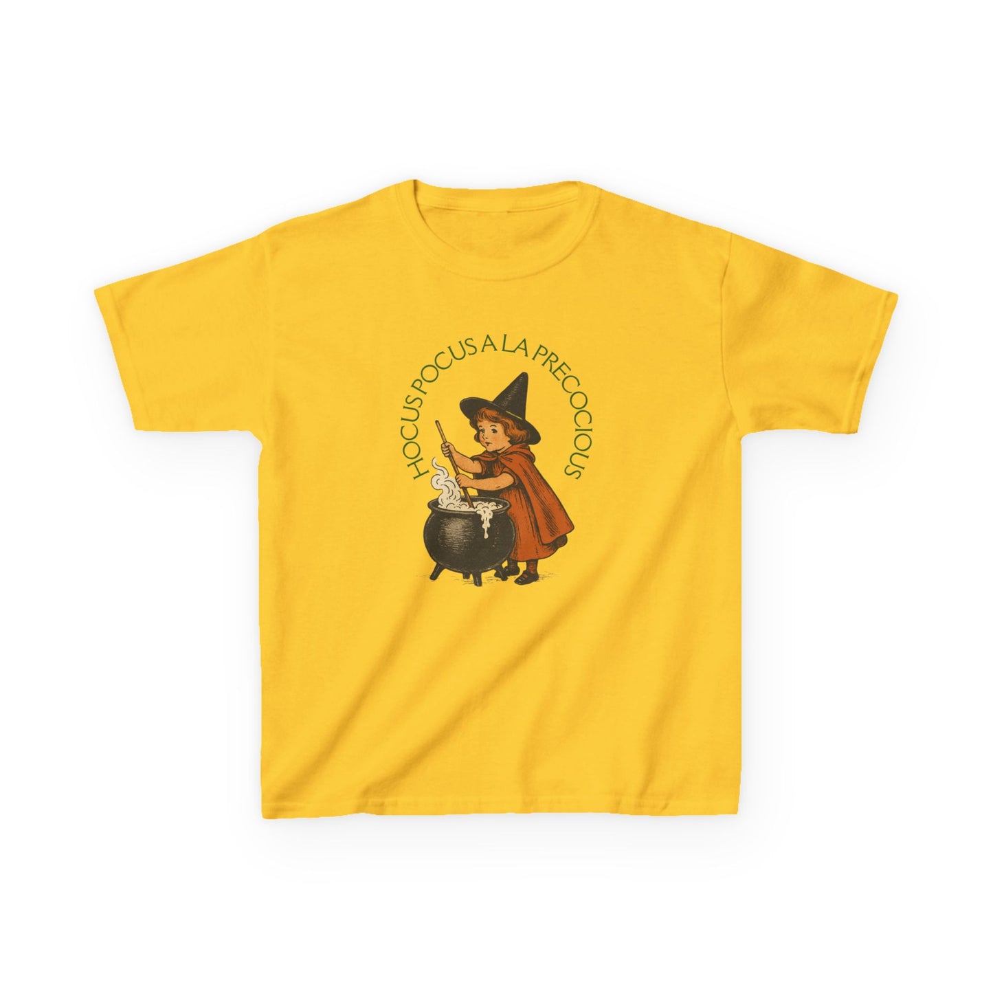 Kids Witchy Halloween Tee , Hocus Pocus a la Precocious, Vintage Style Witch Girl Shirt , Fall Boho Toddler T-Shirt