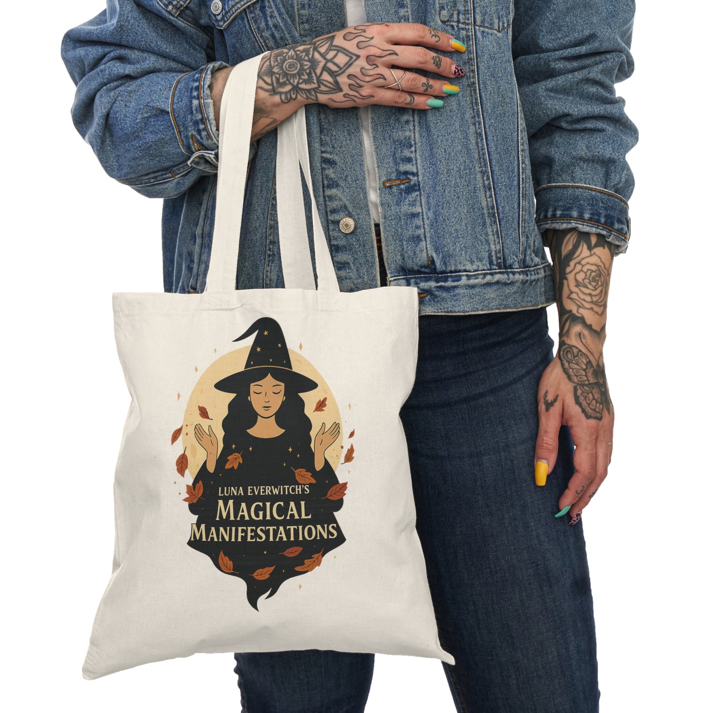 Magical Manifestations Tote Bag, Boho Chic Shopper, Witchy Gift, Eco-Friendly Bag, Fall Gatherings, Halloween Decor