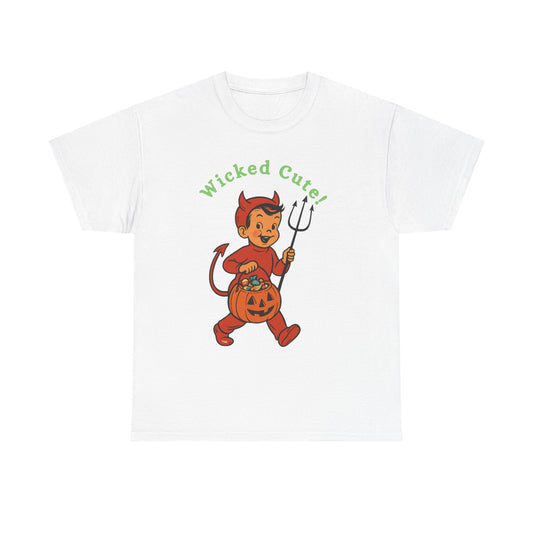 Wicked Cute Little Devil ,Halloween Tee, Unisex tee, Spooky Season Apparel, Cute Devil T-Shirt, Trick or Treat Top, Halloween Costume