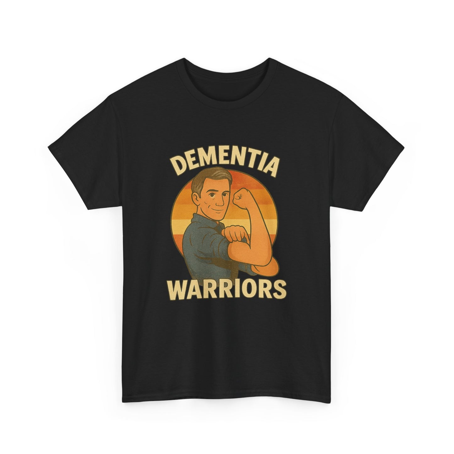 Male , Dementia Warriors Unisex Heavy Cotton Tee | Support, Awareness, Gifts, Advocacy, Comfort Wear