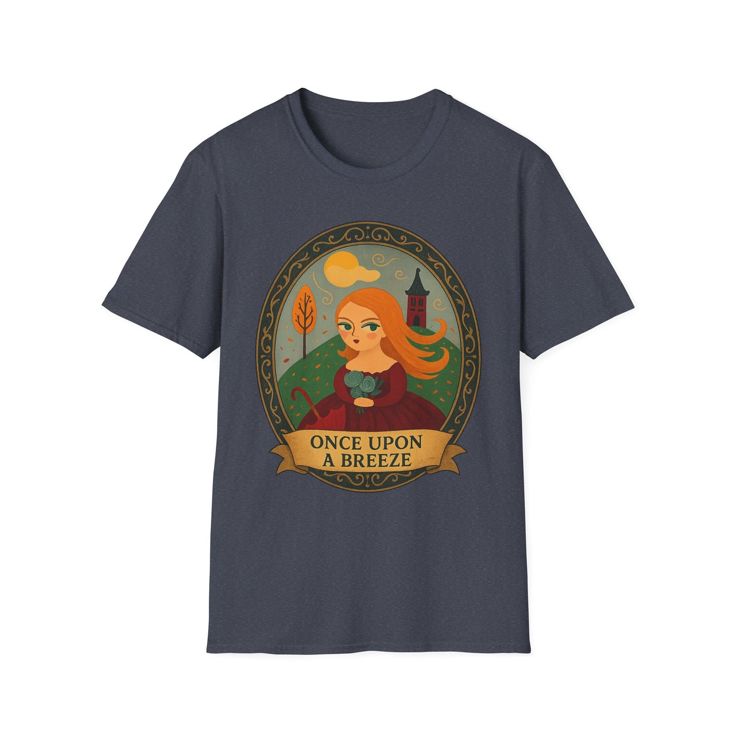 Original Art, turned t-shirt .Once Upon A Breeze T-Shirt - Whimsical Fairytale Tee, Apparel for Lovers of Storybooks, Casual Wear