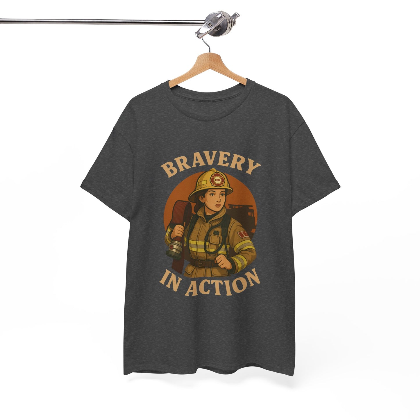Fire Fighter Graphic Tee - Bravery in Action by Moonwoven by Luna