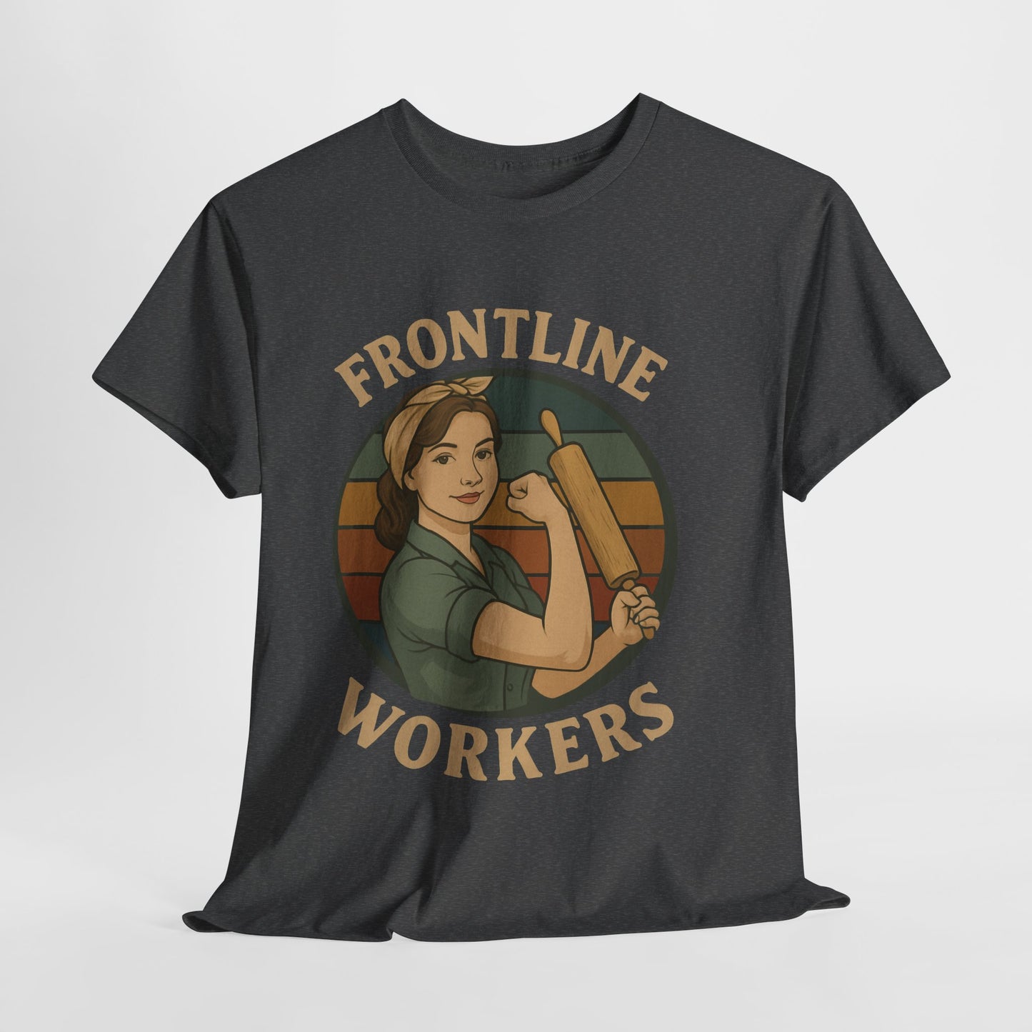 Frontline Workers Unisex Heavy Cotton Tee, Support Essential Workers Shirt, Gratitude Apparel, Healthcare Hero Gift, Everyday Comfort Tee