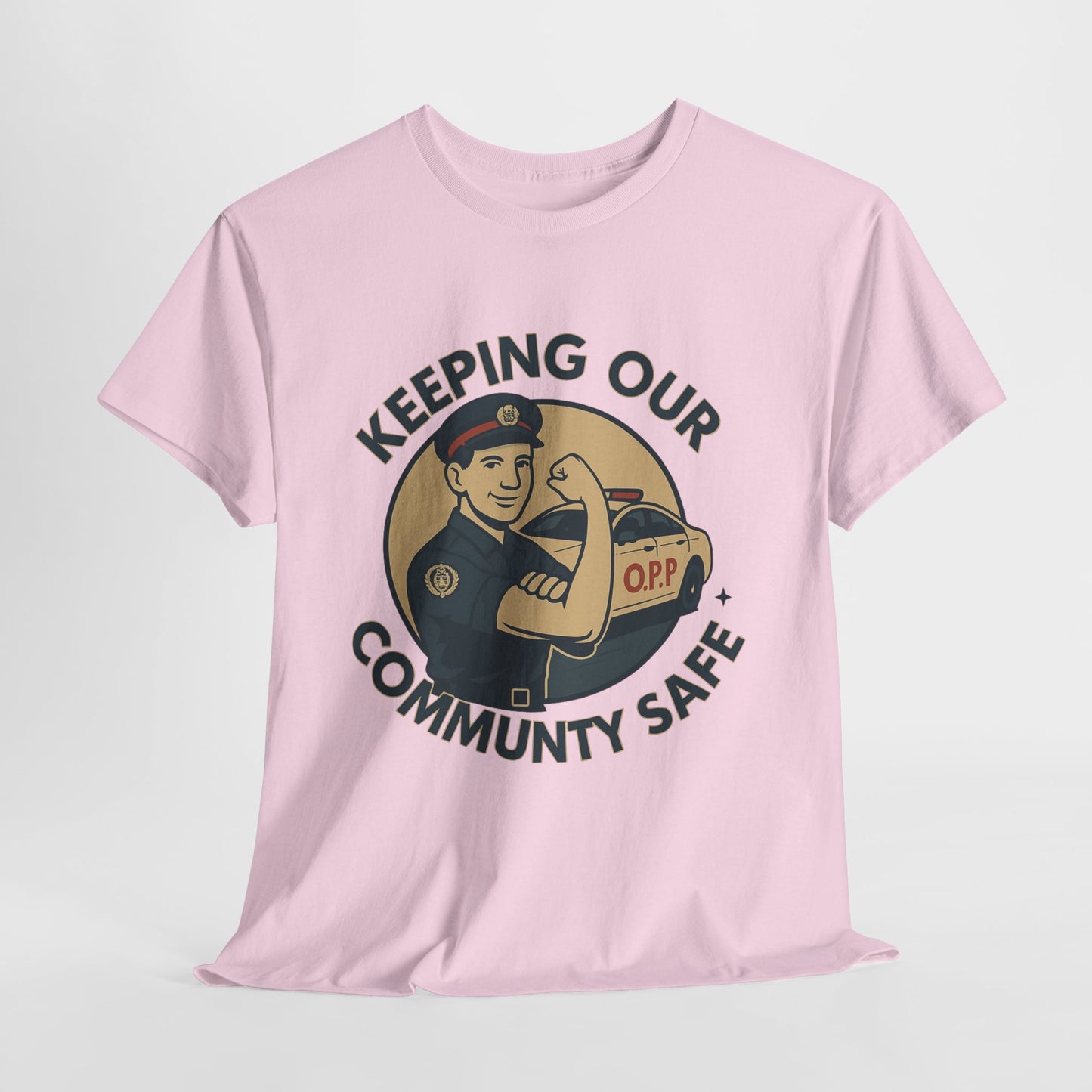 OPP ,Community Safety Tee - Unisex Heavy Cotton Shirt, Support Local Heroes, Great for Appreciation Events, Casual Wear, Everyday Comfort