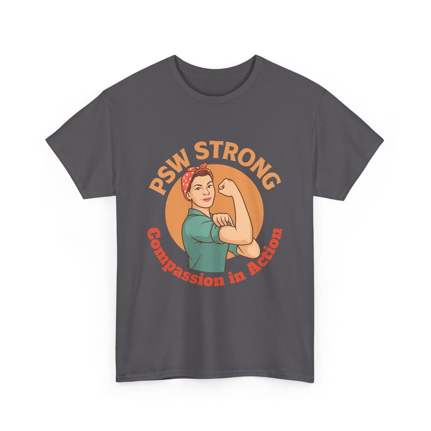 T-Shirt - PSW Strong Unisex Heavy Cotton Tee for Fitness Enthusiasts and Gym Goers