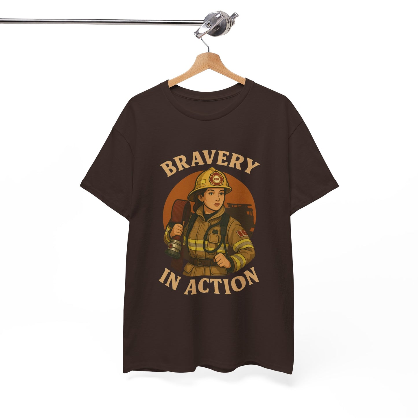 Fire Fighter Graphic Tee - Bravery in Action by Moonwoven by Luna