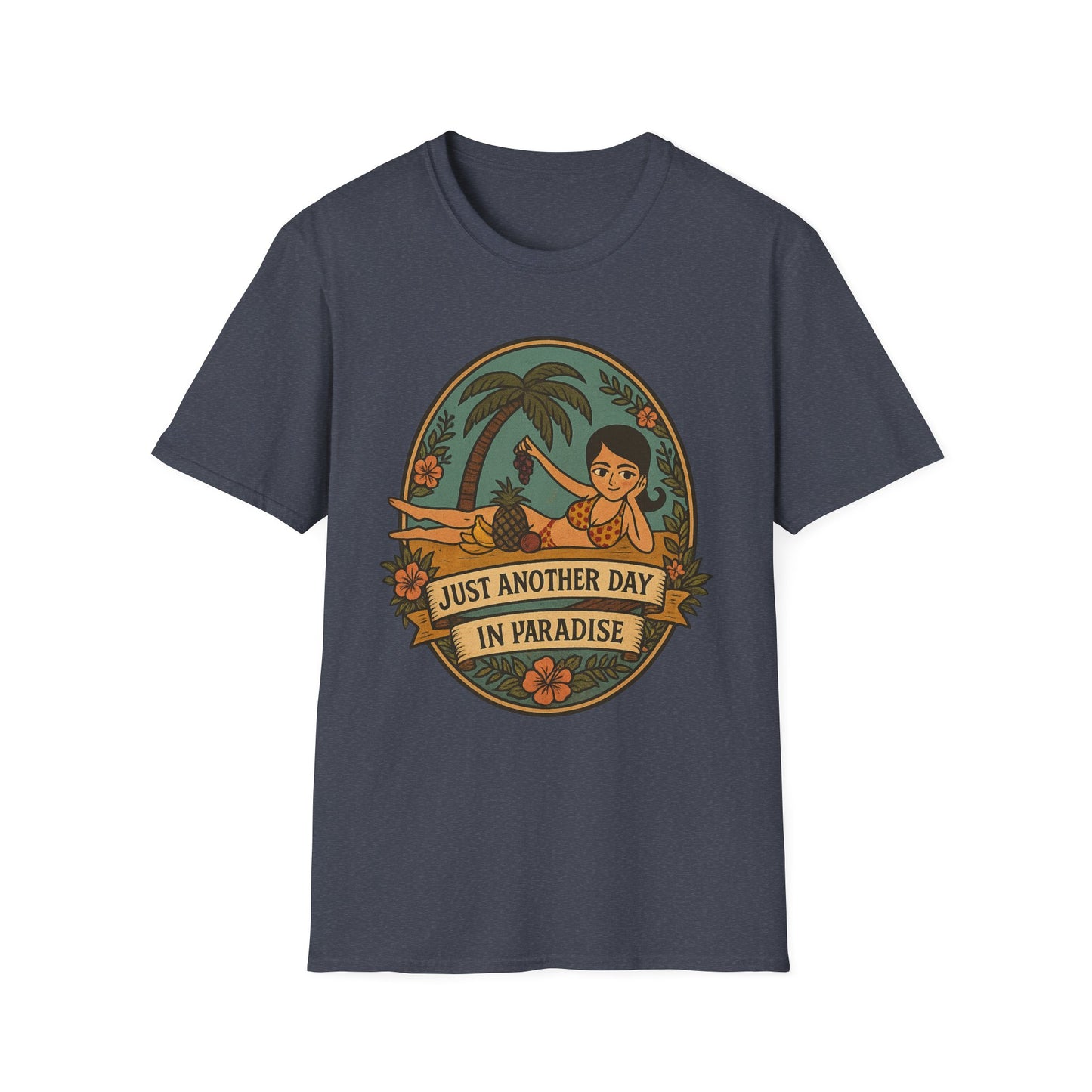 Original Art turned t-shirt, Just Another Day in Paradise Tee | Summer Vibe T-Shirt, Beachwear, Vacation Shirt, Gift for Her, Relaxed Fit