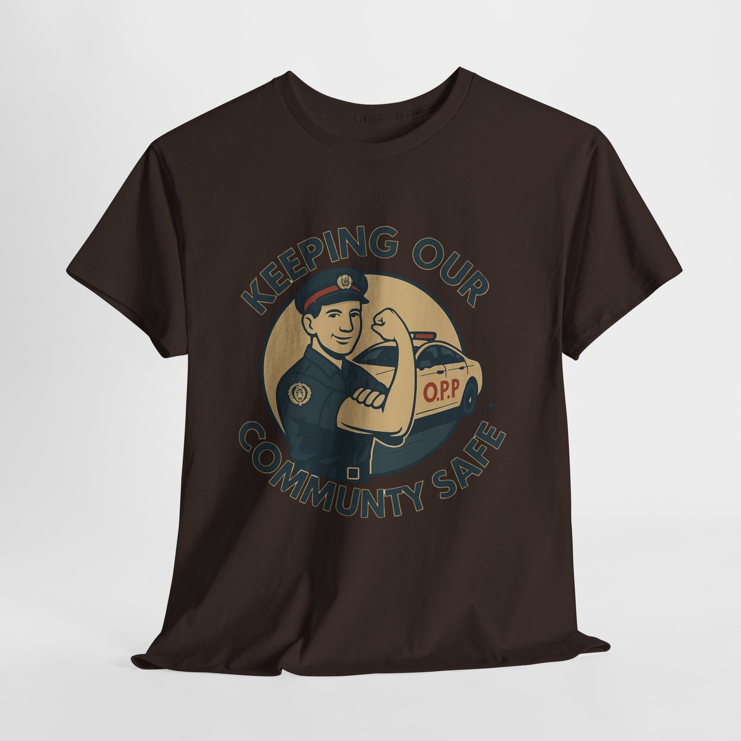 OPP ,Community Safety Tee - Unisex Heavy Cotton Shirt, Support Local Heroes, Great for Appreciation Events, Casual Wear, Everyday Comfort