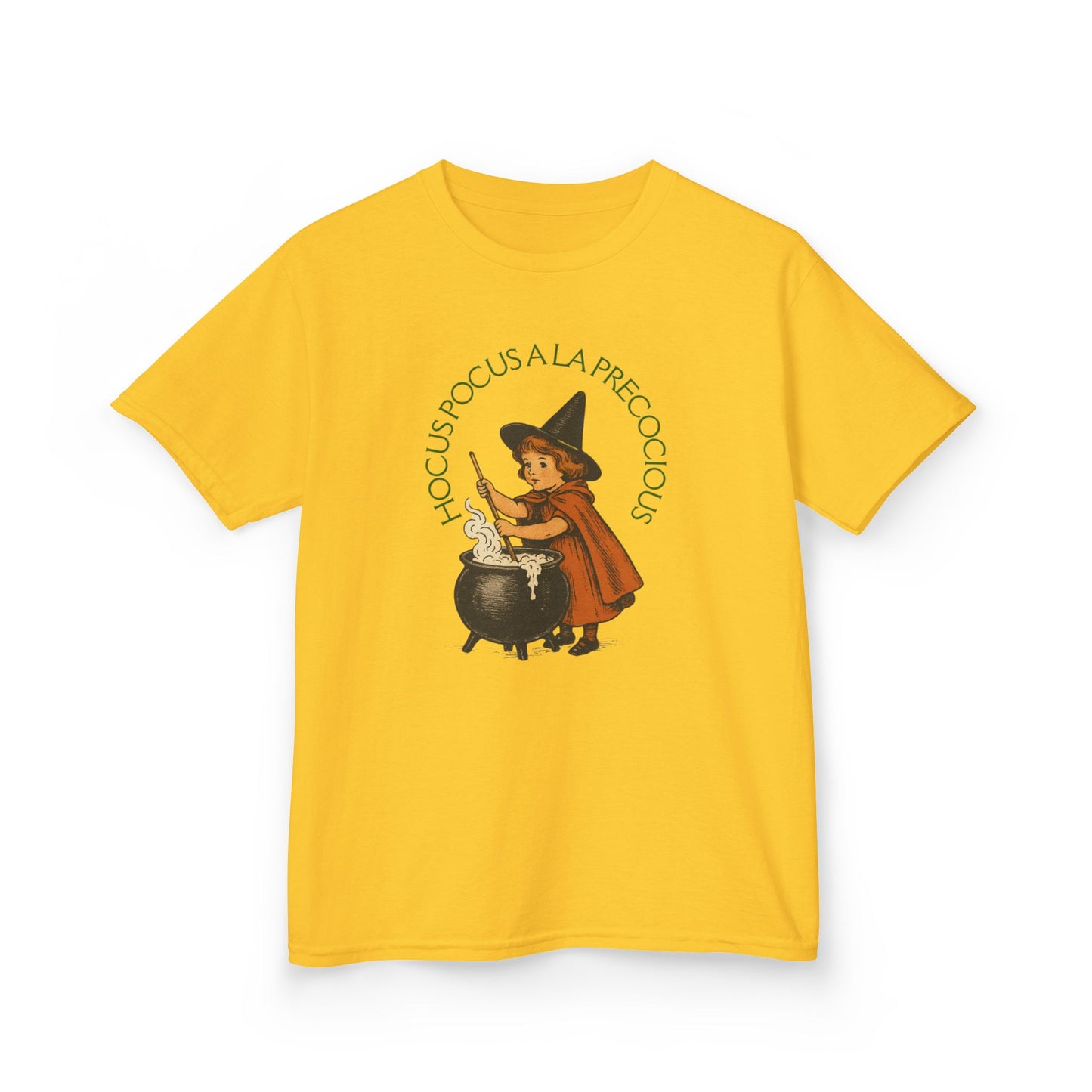 Kids Witchy Halloween Tee , Hocus Pocus a la Precocious, Vintage Style Witch Girl Shirt , Fall Boho Toddler T-Shirt