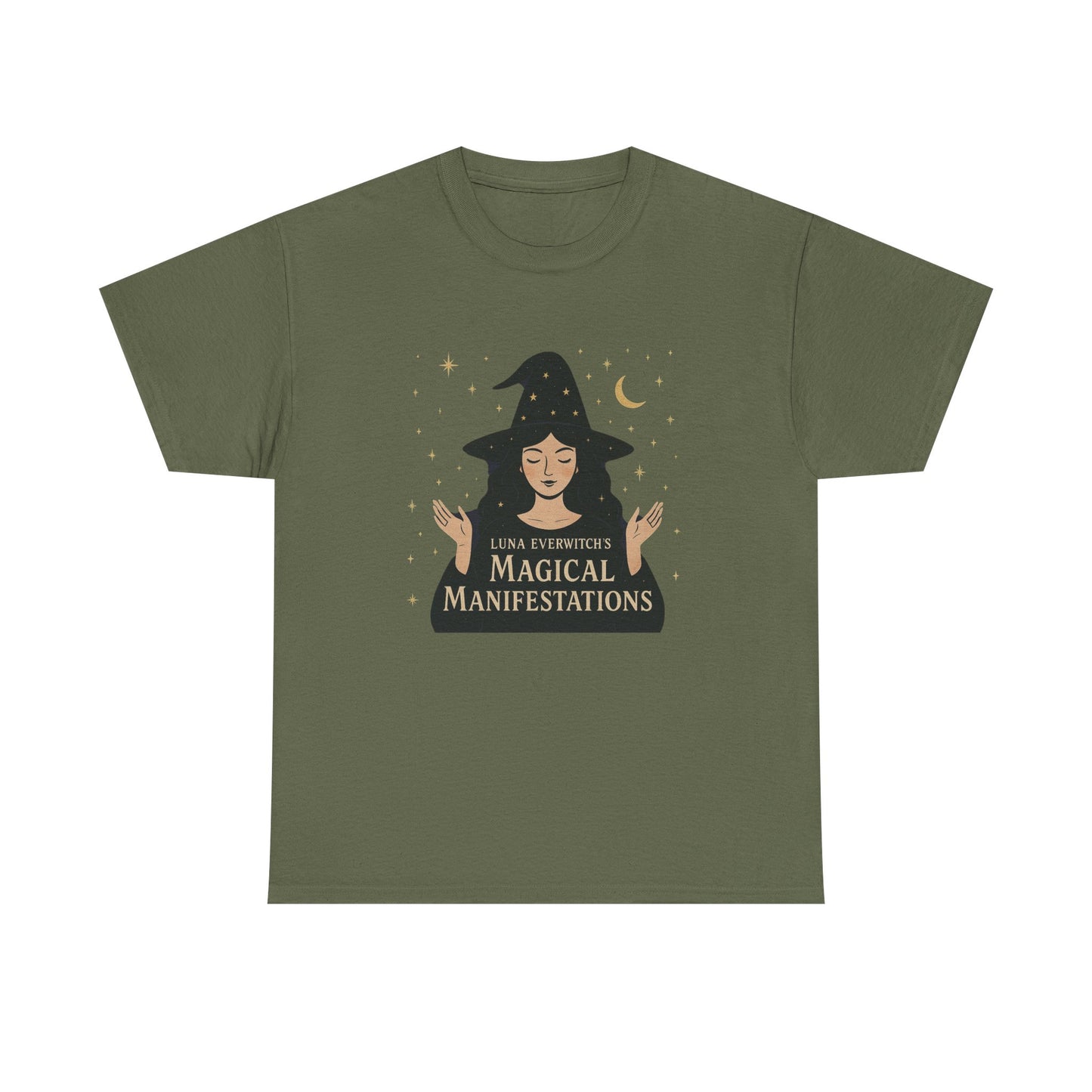 Luna Everwitch’s Magical Manifestations, Vintage Graphic Tee, Unisex Cotton Shirt, Autumn Vibes, Halloween Party Outfit, Comfortable Casual Wear, Perfect Gift