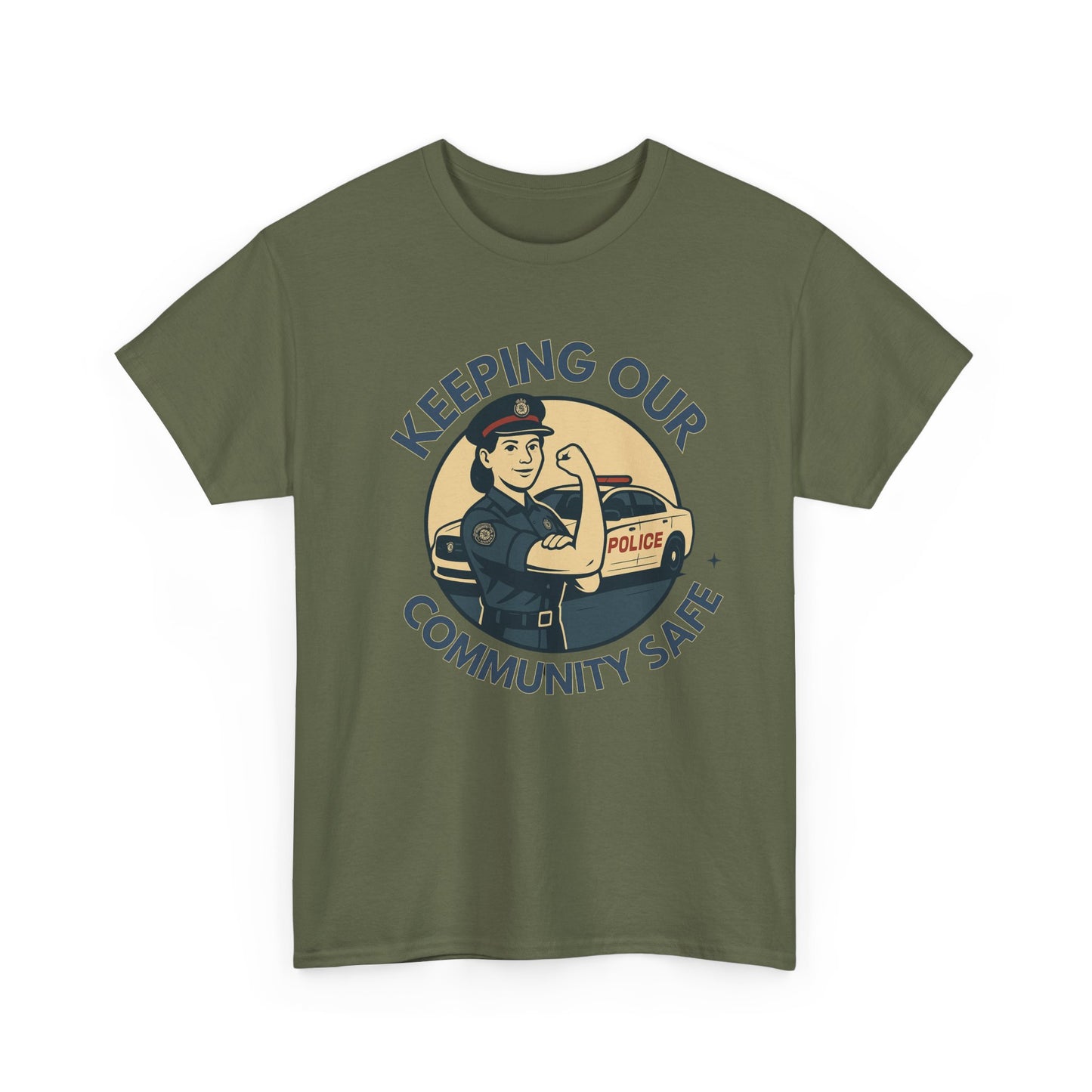 Police female, Community Protector Tee: Celebrate First Responders, Gift for Police Supporters, Law Enforcement Apparel, Casual Wear, Unique Gift Idea