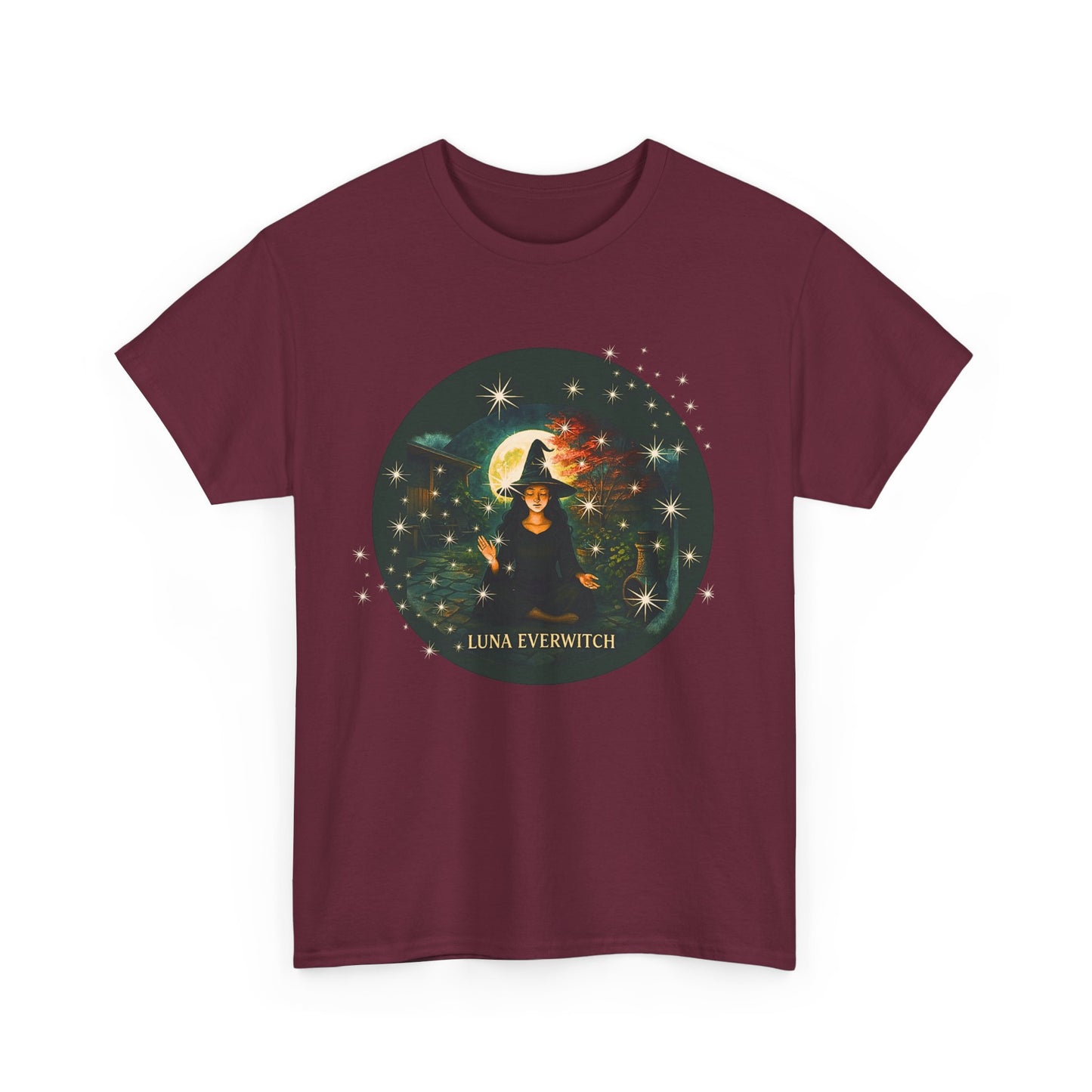 Backyard Manifestations with Luna Everwitch ,Heavy Cotton Tee, Unisex Starry T-Shirt, Celestial Aesthetic Shirt,