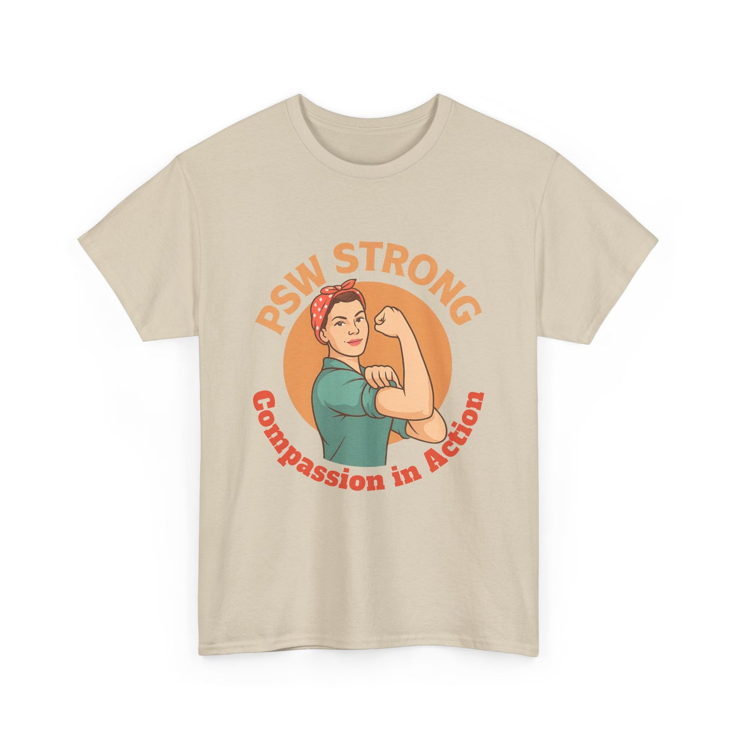 T-Shirt - PSW Strong Unisex Heavy Cotton Tee for Fitness Enthusiasts and Gym Goers