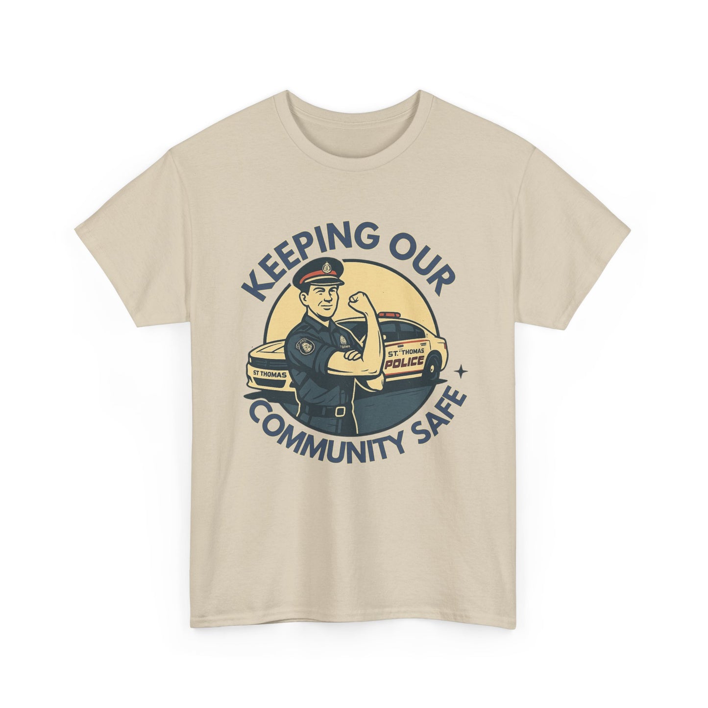 St. Thomas Police, Community Safety Tee, Unisex Cotton Tee, Police Support Shirt, Law Enforcement Gift, Gratitude Apparel