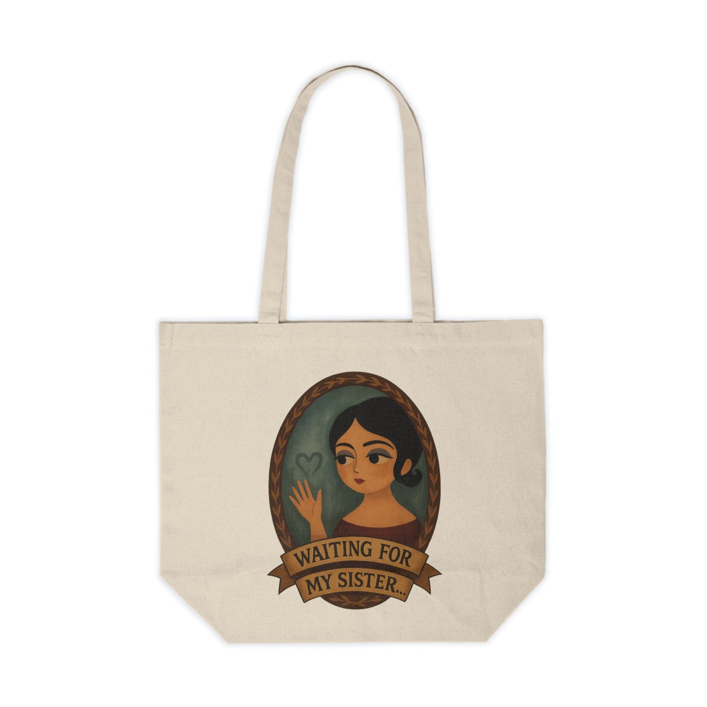 Sisterly Love Tote Bag, Gift for Sister, Canvas Shopping Tote, Cute Tote for Family, Birthday Gift, Eco-Friendly Bag