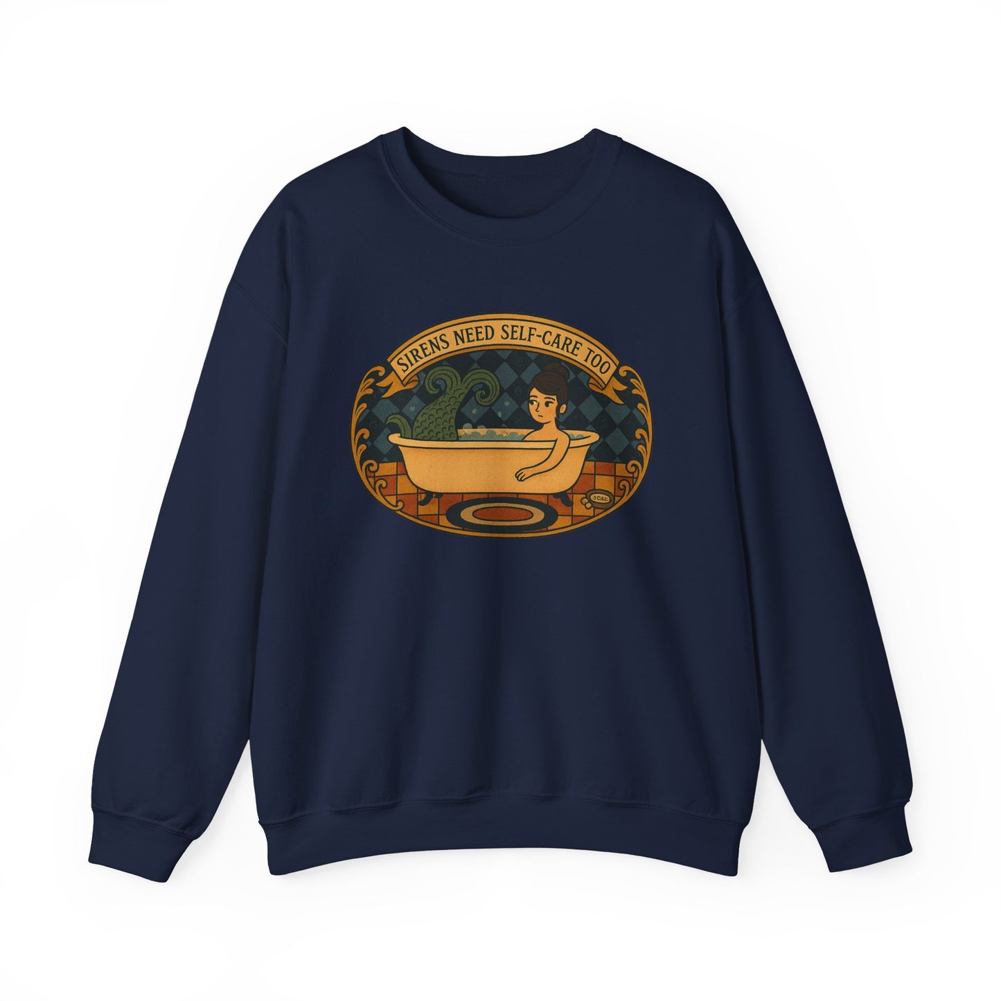 Sirens need Self-Care too , Crewneck Sweatshirt | Cozy Gift, Relaxation Apparel, Unisex Sweatshirt, Mindfulness Fashion, Self-Care Reminder