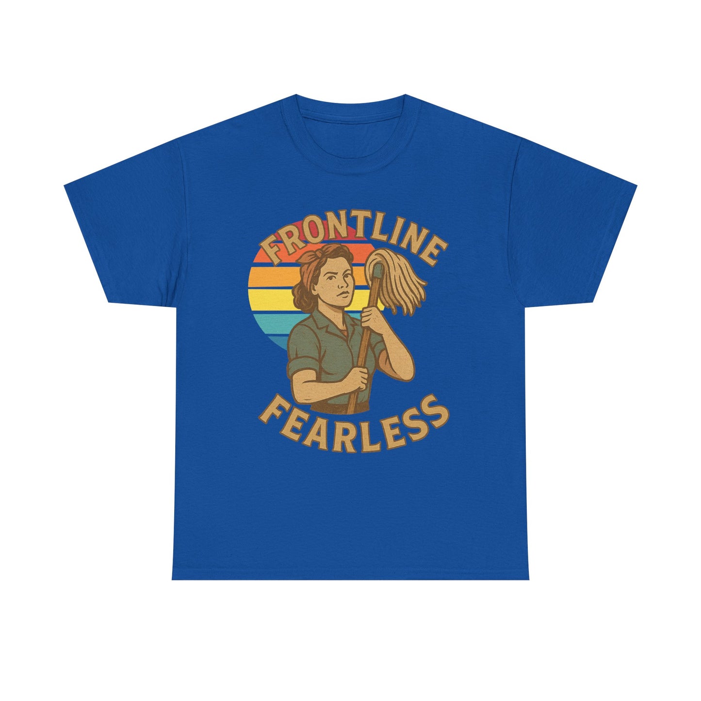 Fearless Frontline Unisex Heavy Cotton Tee, Inspirational T-Shirt, Women's Empowerment Shirt, Everyday Comfort Wear, Gift for Heroes