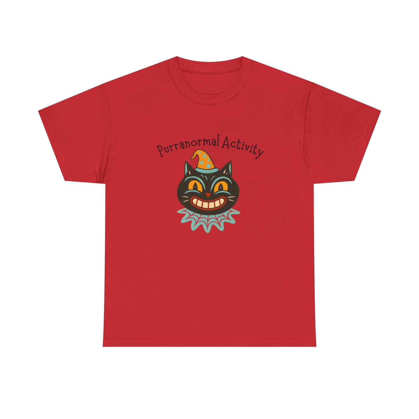 Vintage Black Cat T-Shirt , Purranormal Activity Retro Halloween Tee