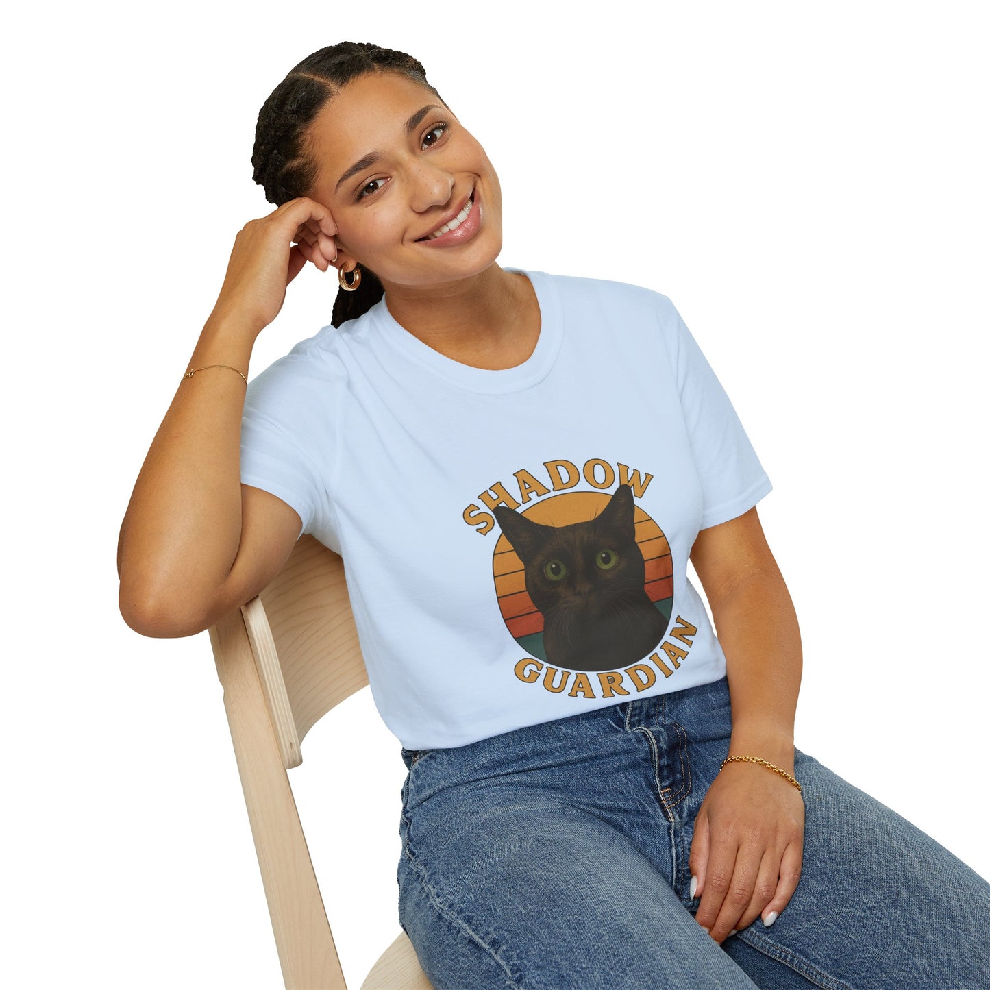 Shadow Guardian ,Black Cat T-Shirt | Perfect Gift for Cat Lovers, Halloween, Cozy Wear, Pet Enthusiasts, Unisex Style