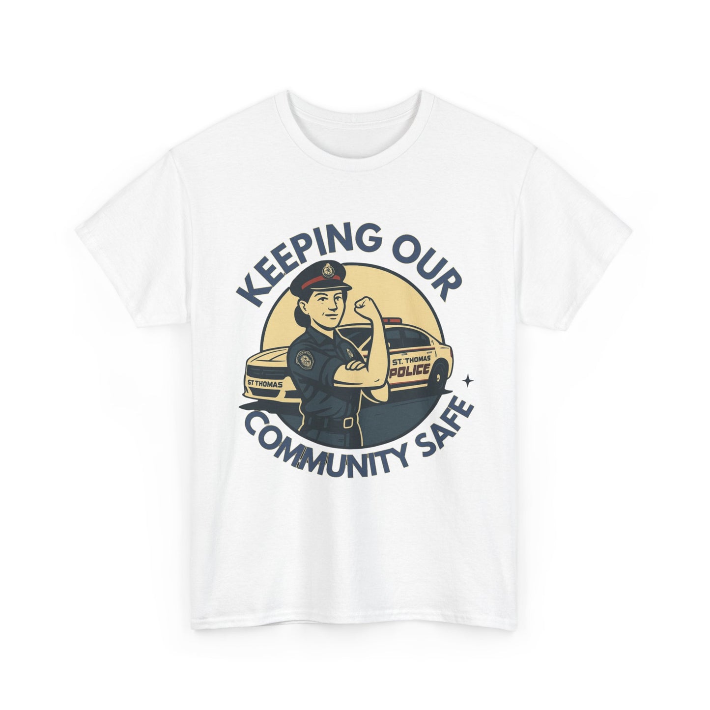 St. Thomas Police, Community Safety Tee - Unisex Cotton T-Shirt for Supporters, Police Appreciation, Everyday Wear, Gifts for Heroes, Fundraising Events