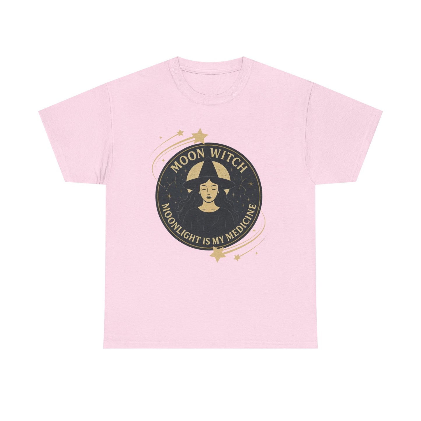Moon Witch Heavy Cotton Tee | Perfect for Witchy Vibes, Gifts for Witch Lovers, Magical Occasions, Astrology Fashion, Witchy Apparel