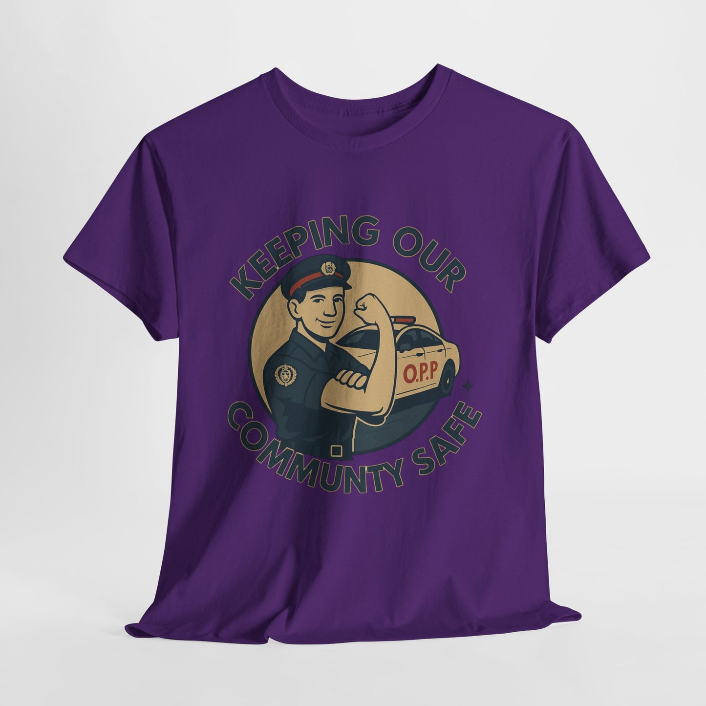 OPP ,Community Safety Tee - Unisex Heavy Cotton Shirt, Support Local Heroes, Great for Appreciation Events, Casual Wear, Everyday Comfort