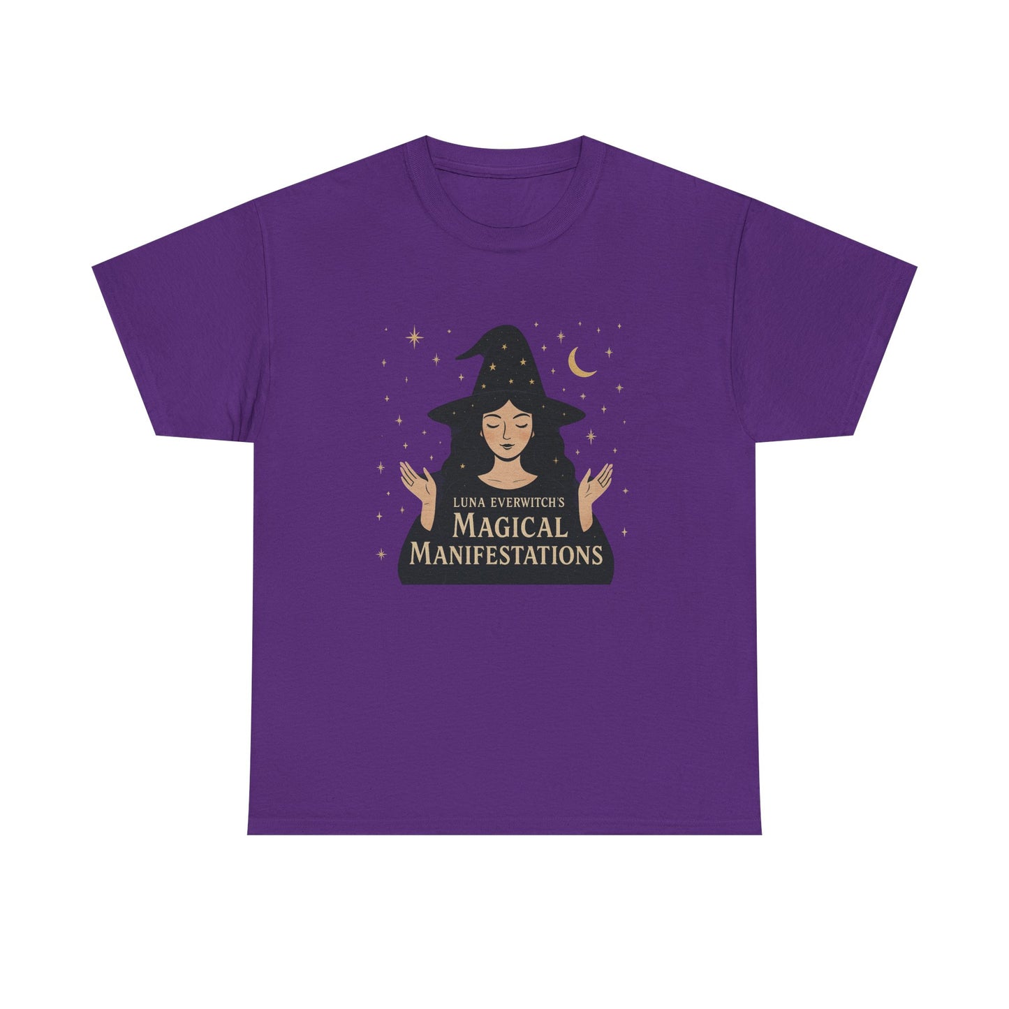 Luna Everwitch’s Magical Manifestations, Vintage Graphic Tee, Unisex Cotton Shirt, Autumn Vibes, Halloween Party Outfit, Comfortable Casual Wear, Perfect Gift