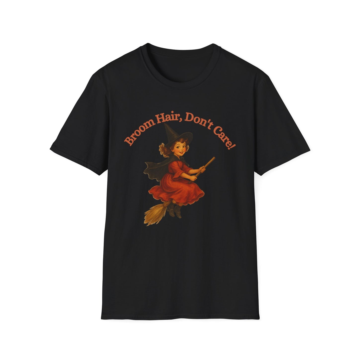 Witchy T-Shirt: Broom Hair, Don't Care | Halloween Apparel, Spooky Gift, Unisex Tee, Witch Costume , designer Moonwoven by Luna