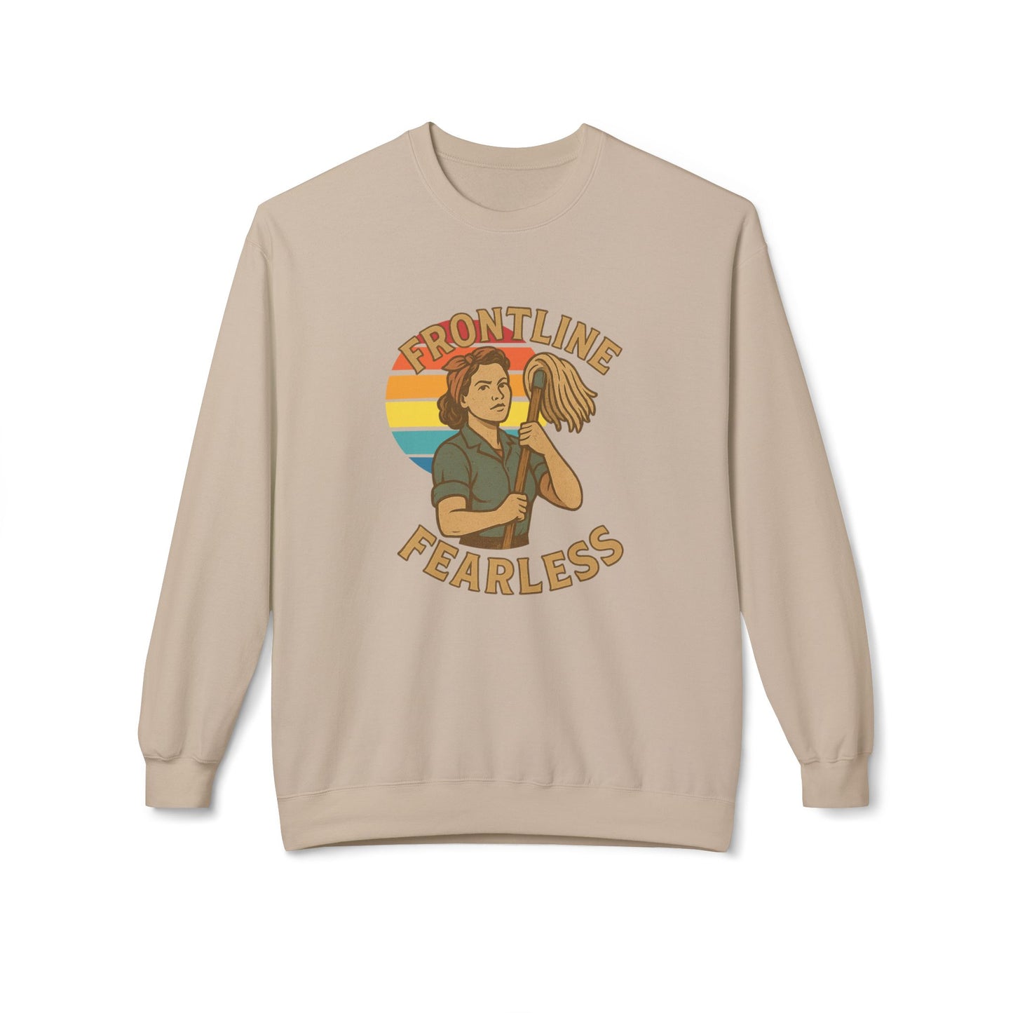 Fearless Frontline Crewneck Sweatshirt - Support Healthcare Workers, Inspirational, Cozy Gift, Casual Wear, Everyday Comfort