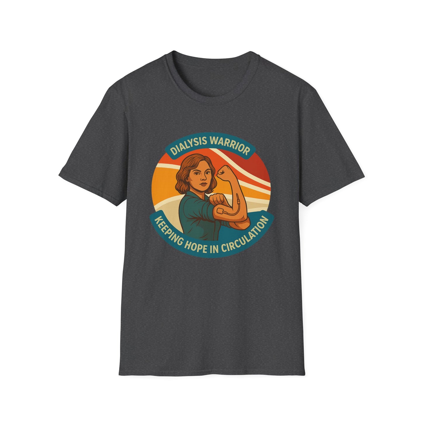 Dialysis Warriors Unisex T-Shirt, Keeping Hope in Circulation, Moonwoven by Luna, Awareness Apparel for Fighters, Chronic Illness Support