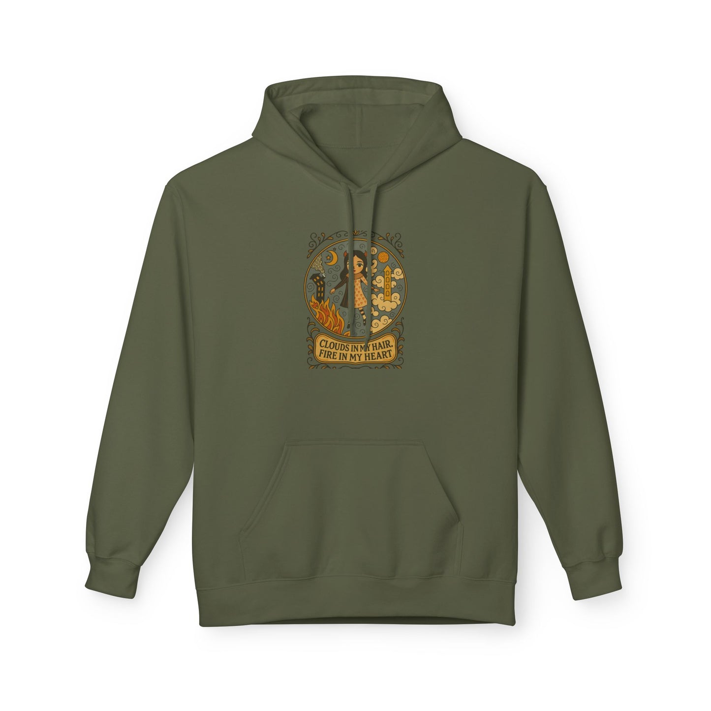Fleece Hoodie Angel Devil Moonwoven by Luna