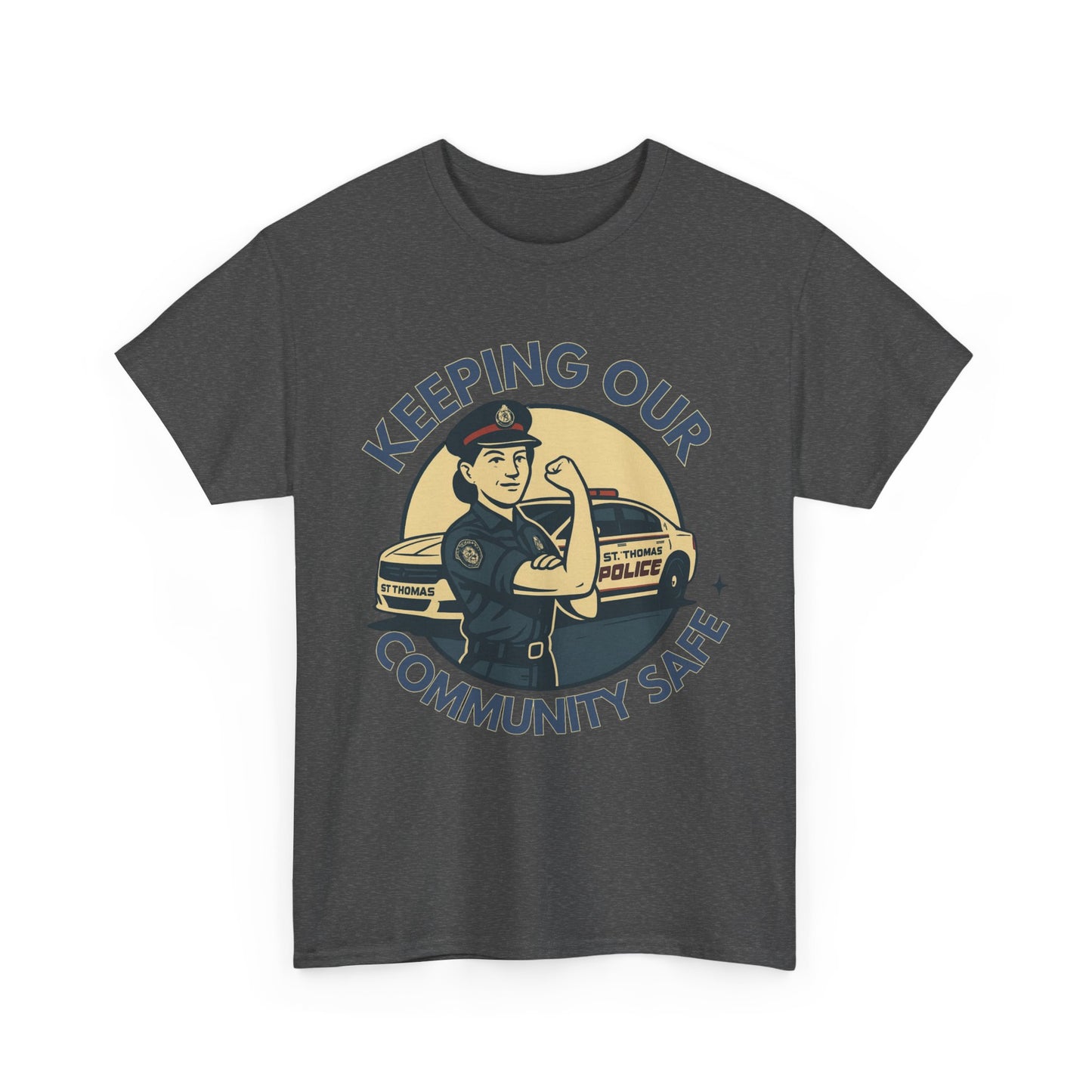 St. Thomas Police, Community Safety Tee - Unisex Cotton T-Shirt for Supporters, Police Appreciation, Everyday Wear, Gifts for Heroes, Fundraising Events