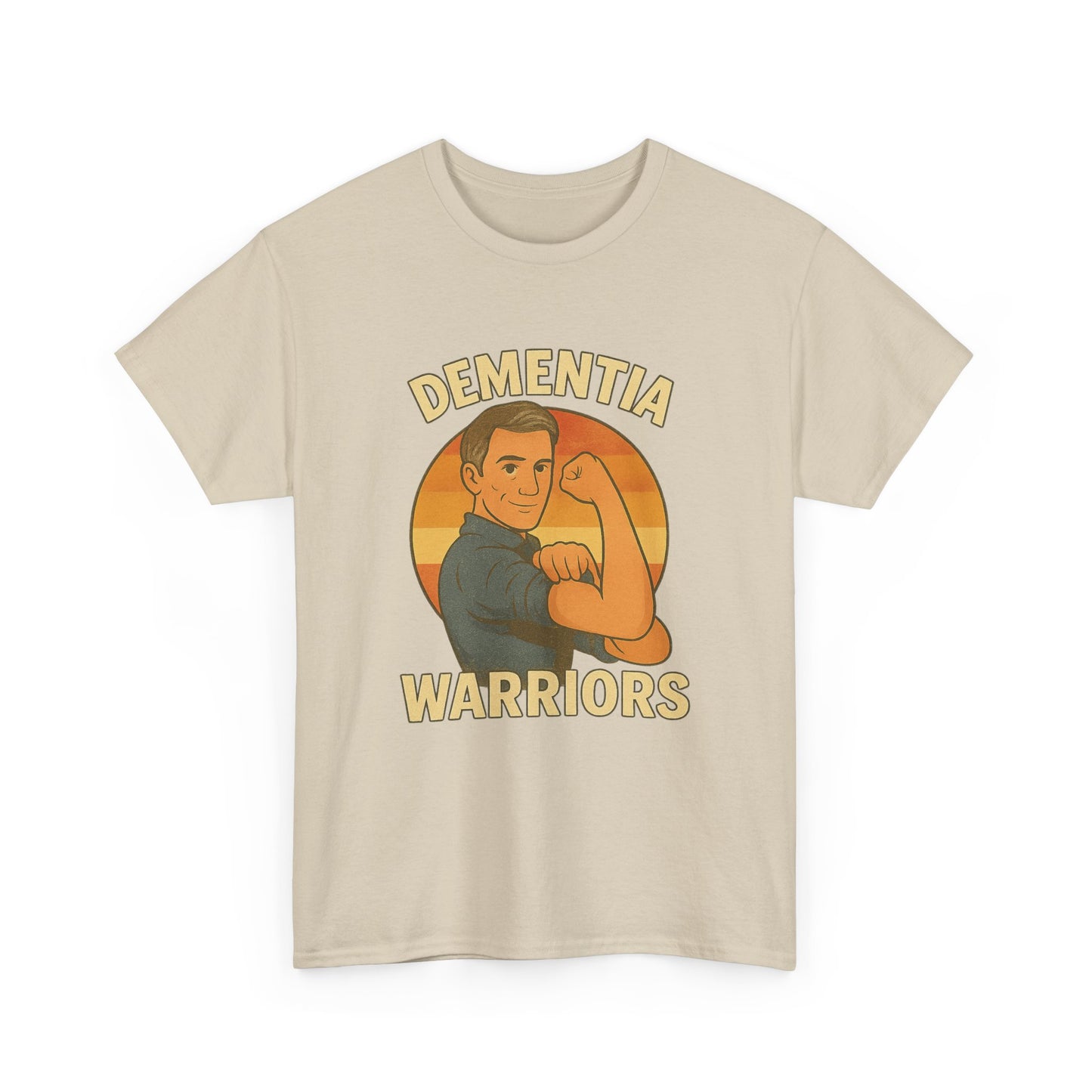 Male , Dementia Warriors Unisex Heavy Cotton Tee | Support, Awareness, Gifts, Advocacy, Comfort Wear