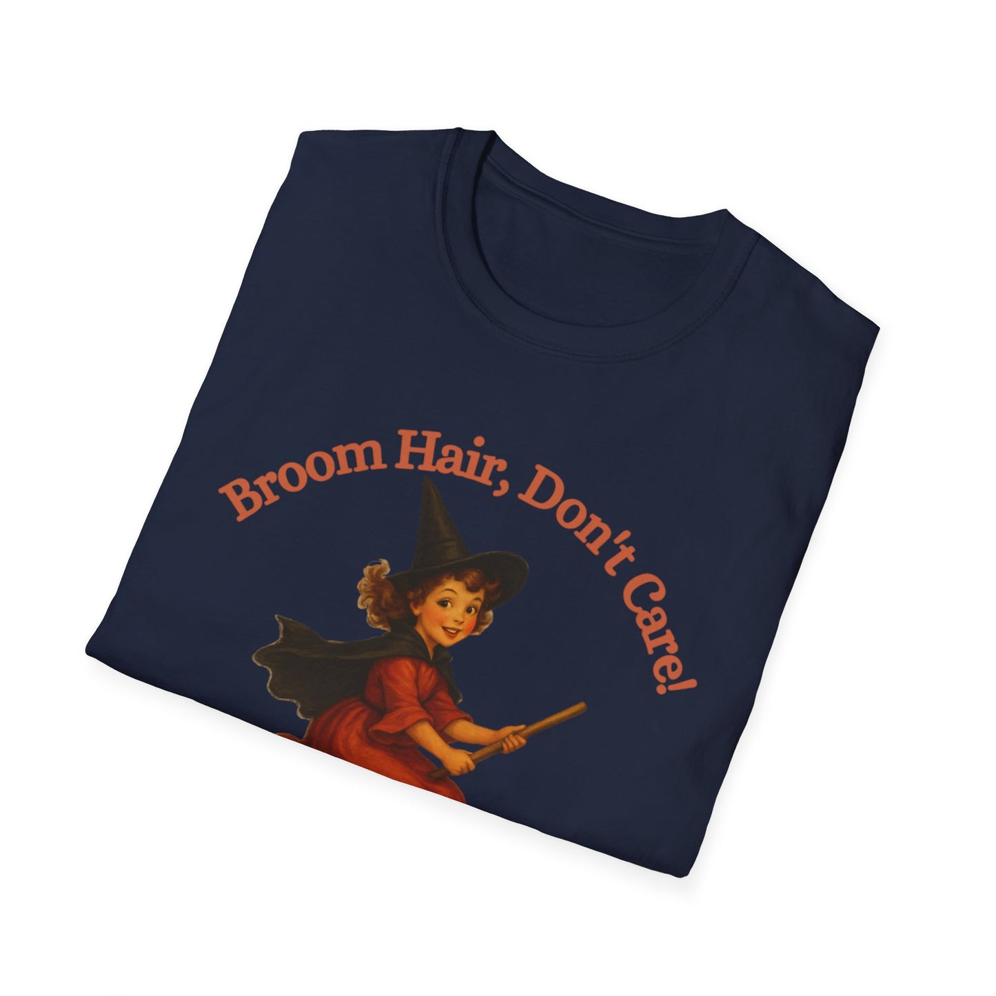 Witchy T-Shirt: Broom Hair, Don't Care | Halloween Apparel, Spooky Gift, Unisex Tee, Witch Costume , designer Moonwoven by Luna
