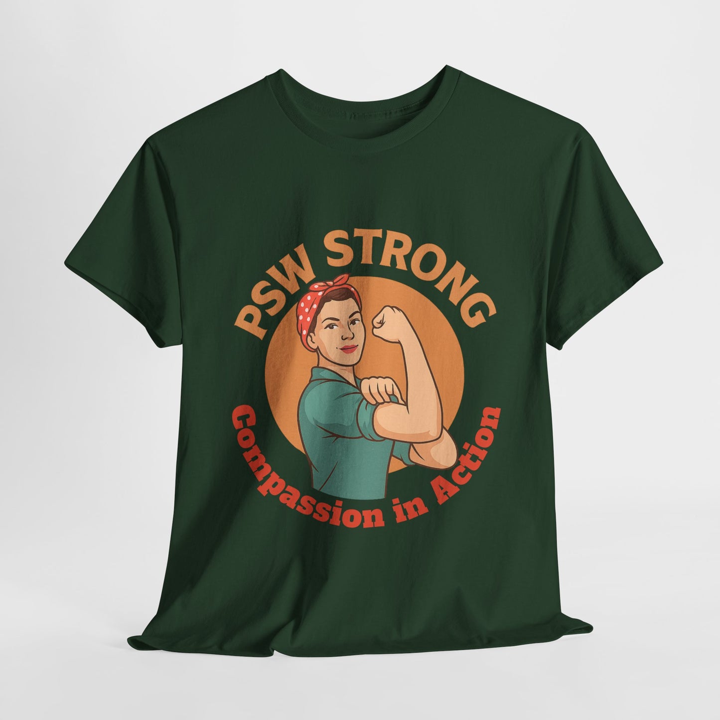 T-Shirt - PSW Strong Unisex Heavy Cotton Tee for Fitness Enthusiasts and Gym Goers