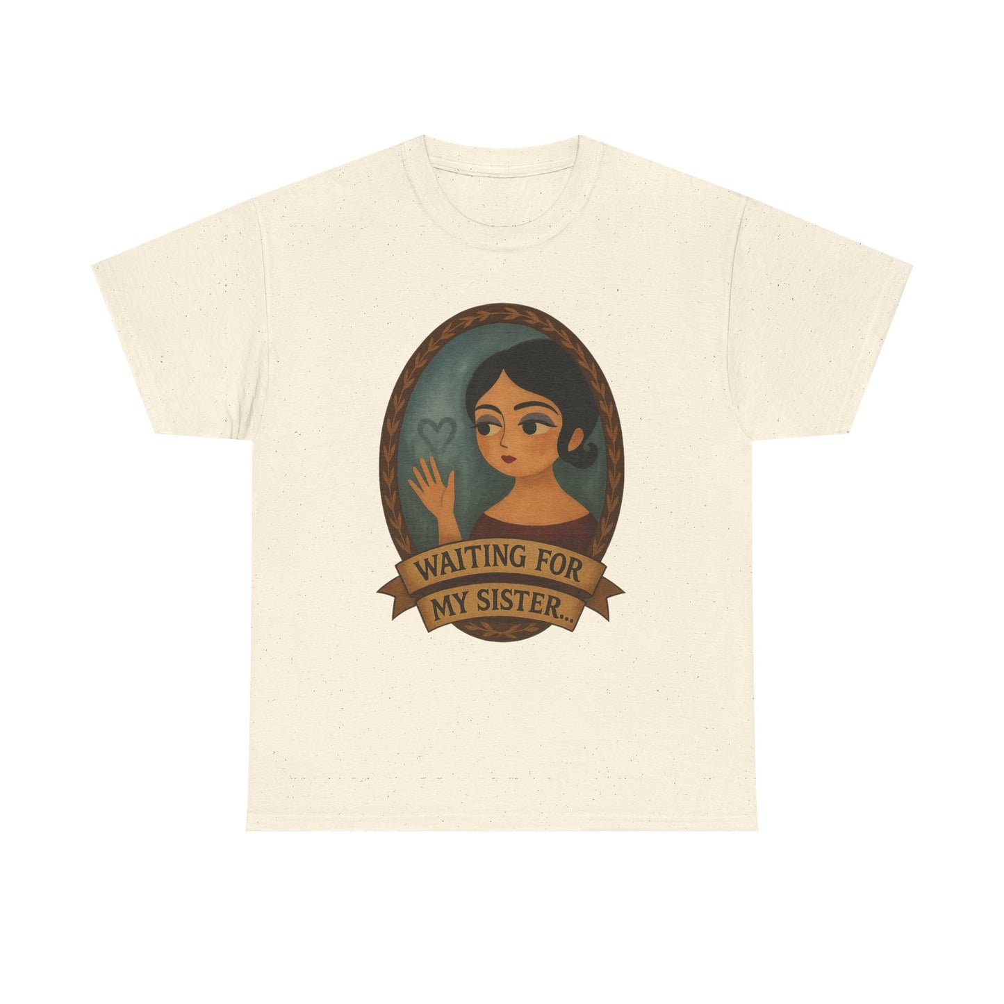Waiting for my Sister Tee, Unisex Heavy Cotton Tee, Gift for Sister, Waiting for My Sister Shirt, Family Reunion Top, Everyday Wear