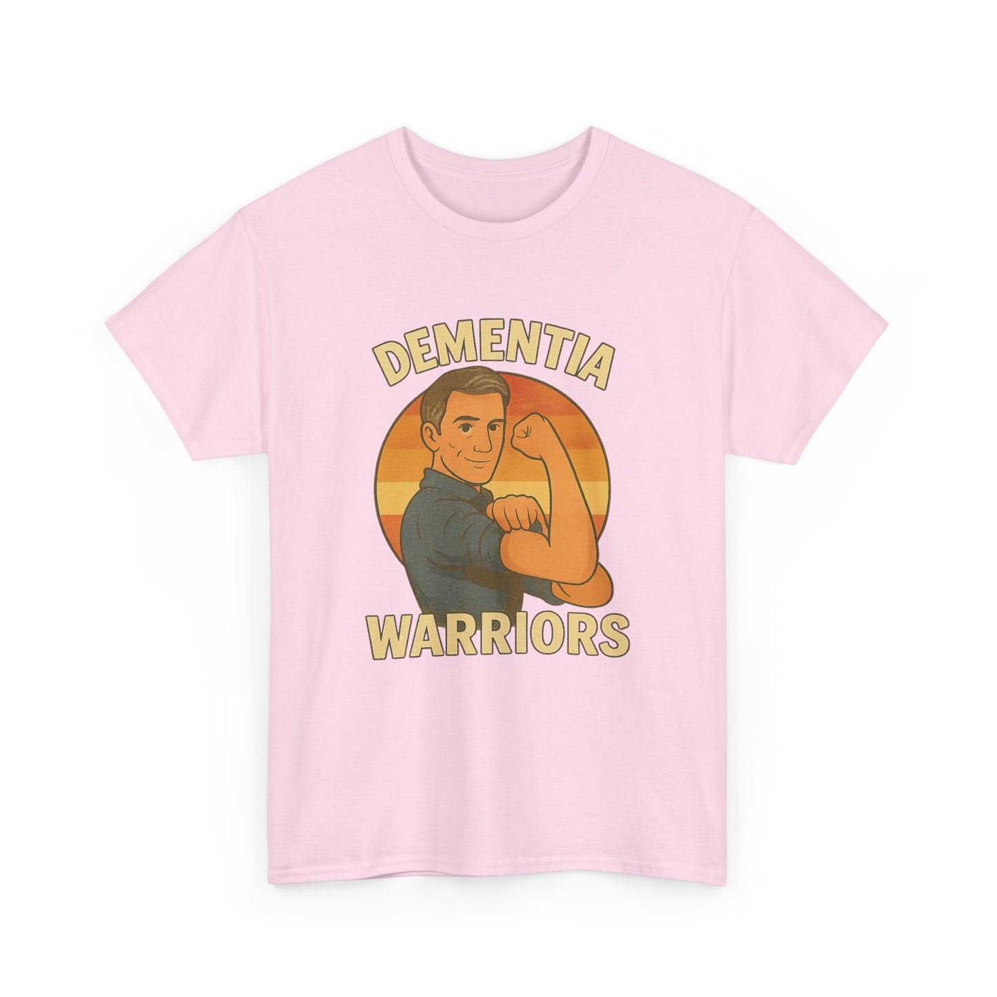 Male , Dementia Warriors Unisex Heavy Cotton Tee | Support, Awareness, Gifts, Advocacy, Comfort Wear