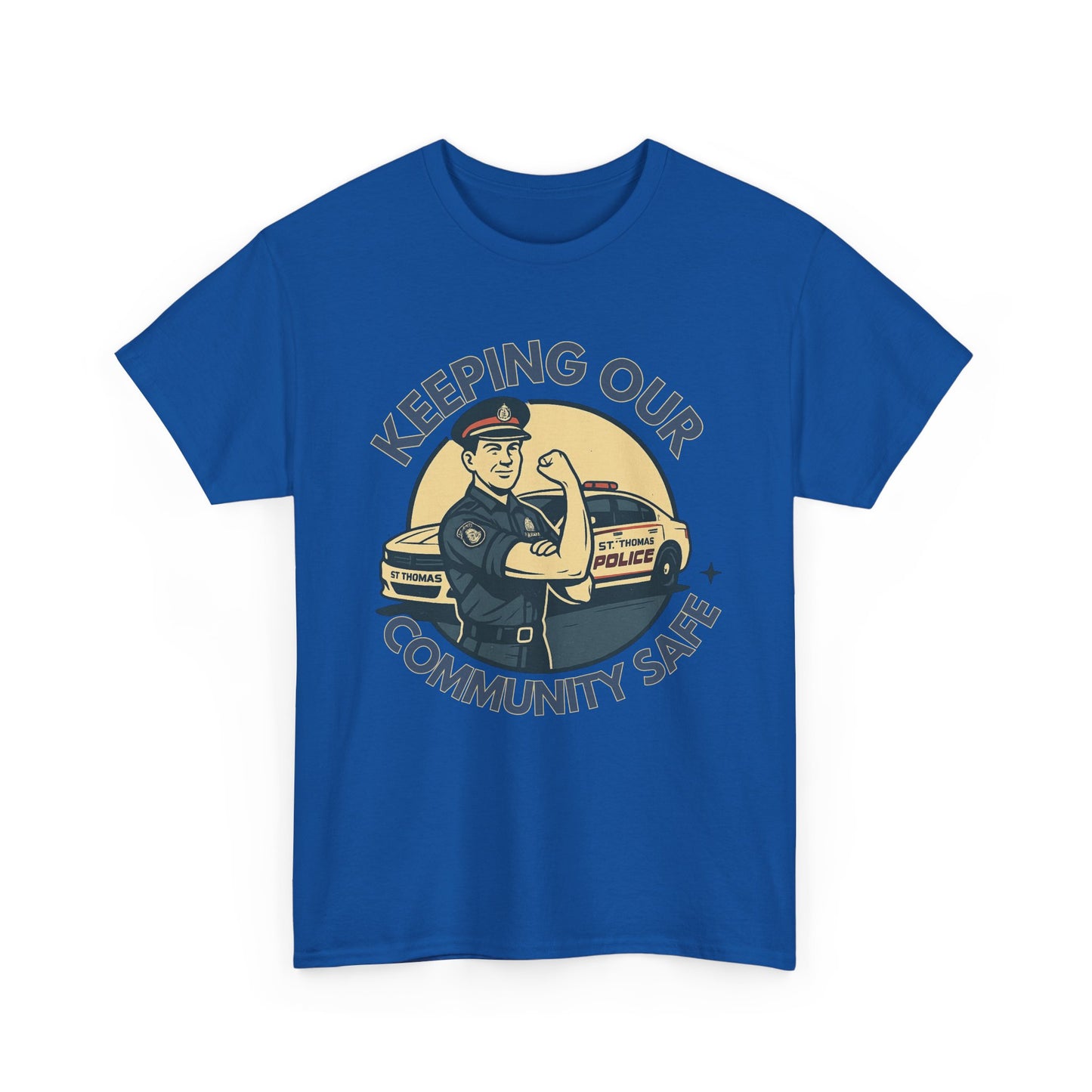St. Thomas Police, Community Safety Tee, Unisex Cotton Tee, Police Support Shirt, Law Enforcement Gift, Gratitude Apparel