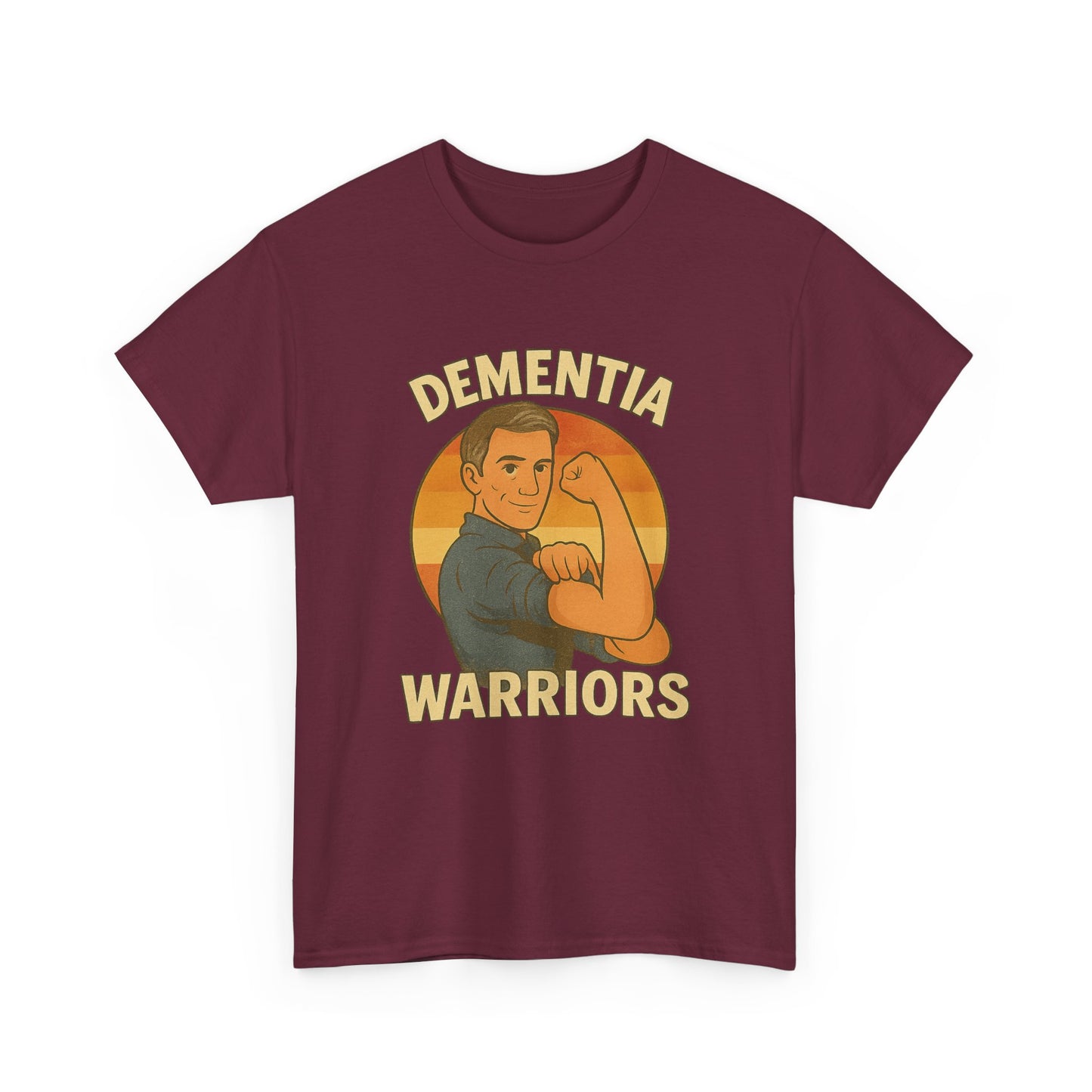Male , Dementia Warriors Unisex Heavy Cotton Tee | Support, Awareness, Gifts, Advocacy, Comfort Wear