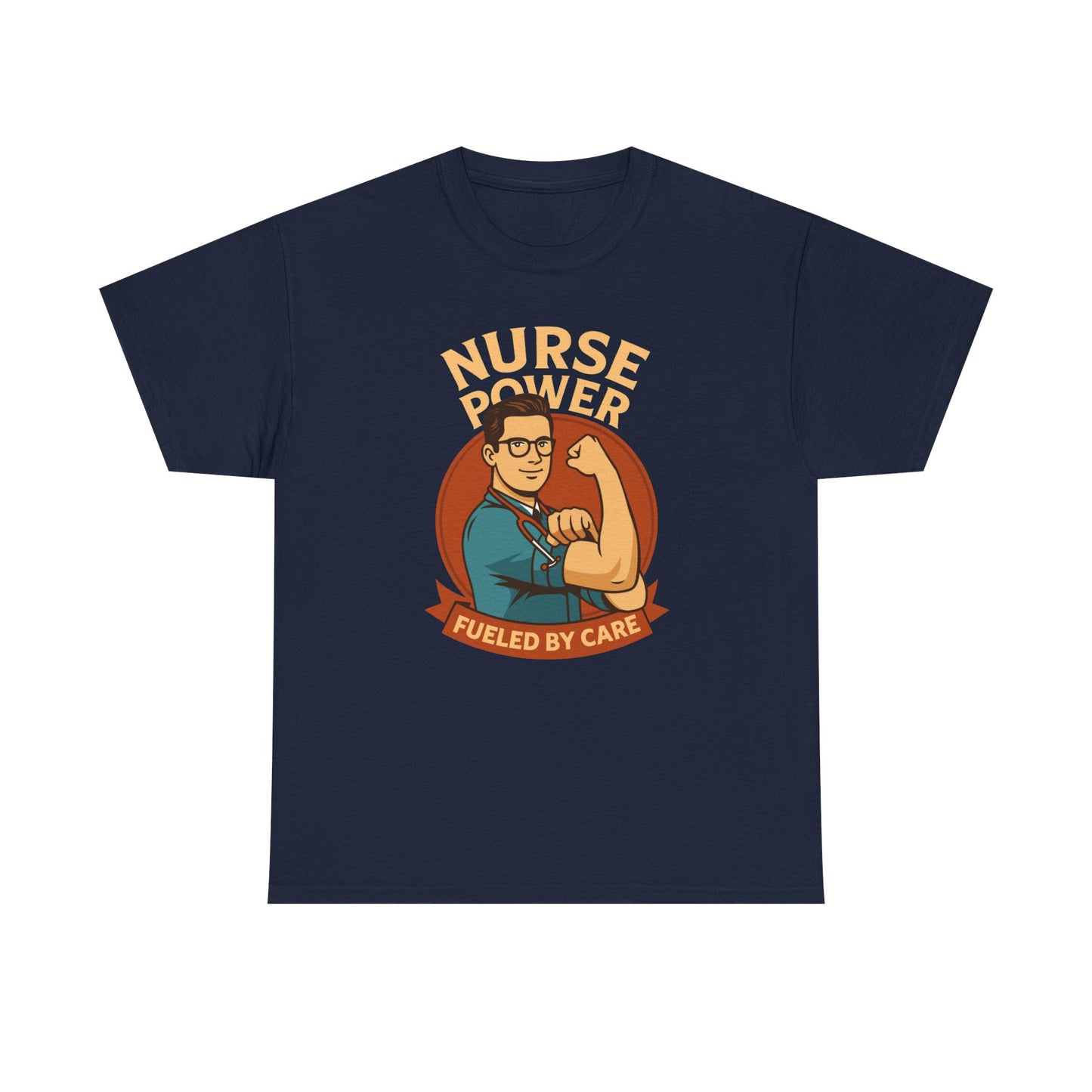 Nurse Power, Fueled by Care t-shirt, designed by Moonwoven by Luna ,part of her Care Givers Collection