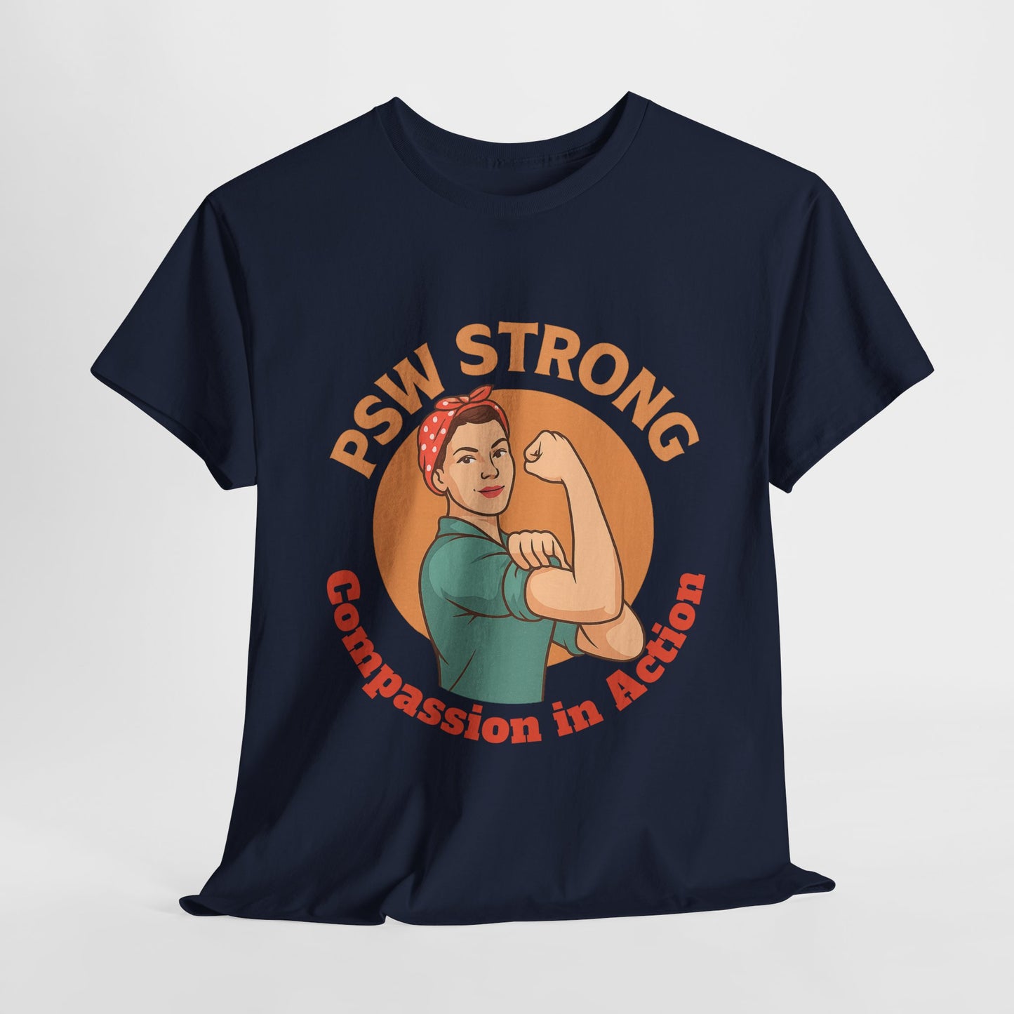 T-Shirt - PSW Strong Unisex Heavy Cotton Tee for Fitness Enthusiasts and Gym Goers