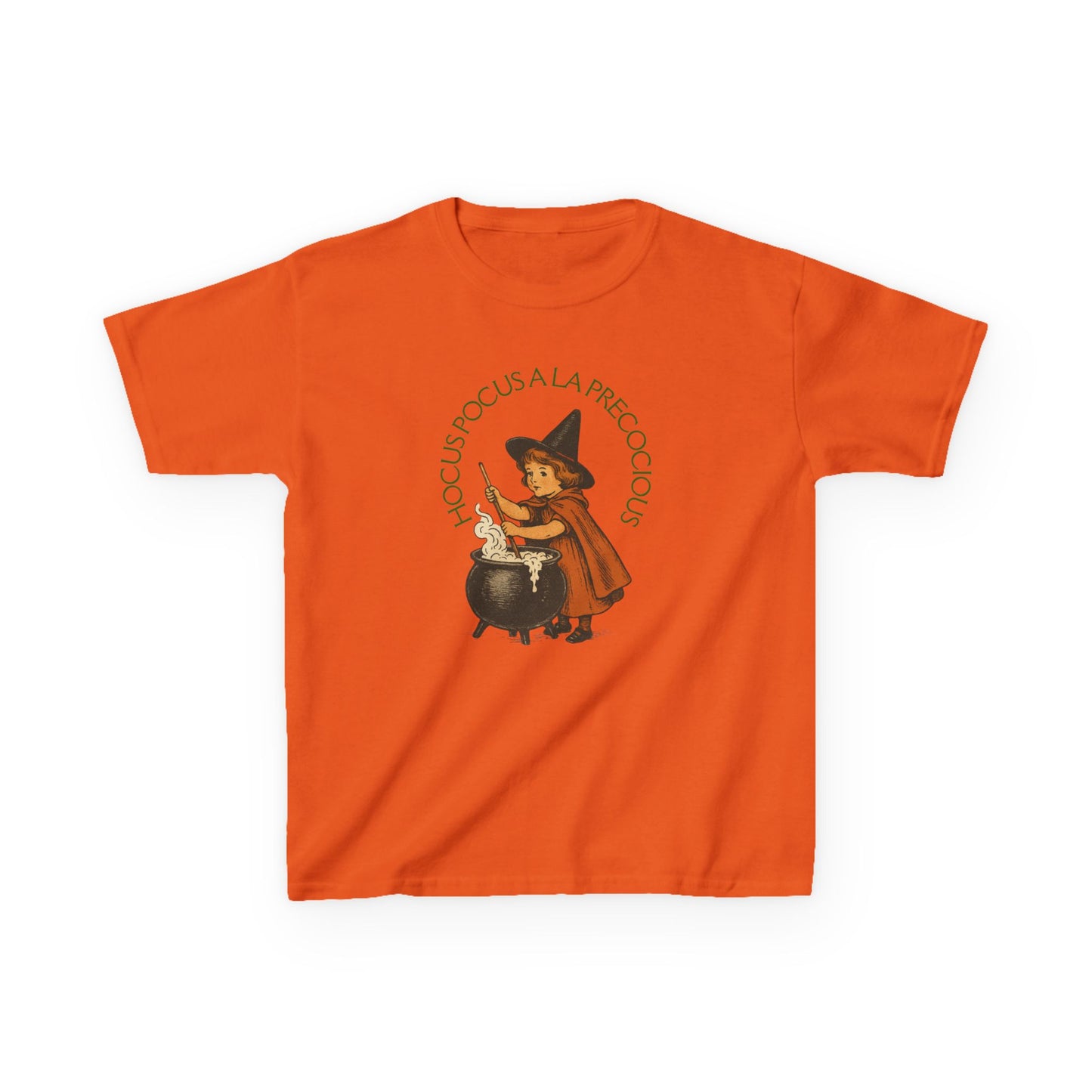 Kids Witchy Halloween Tee , Hocus Pocus a la Precocious, Vintage Style Witch Girl Shirt , Fall Boho Toddler T-Shirt