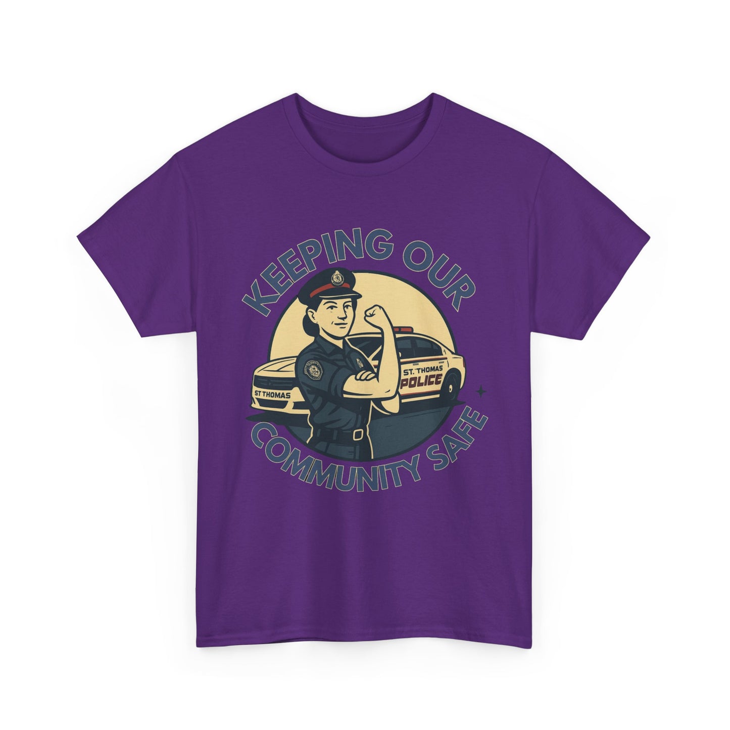 St. Thomas Police, Community Safety Tee - Unisex Cotton T-Shirt for Supporters, Police Appreciation, Everyday Wear, Gifts for Heroes, Fundraising Events