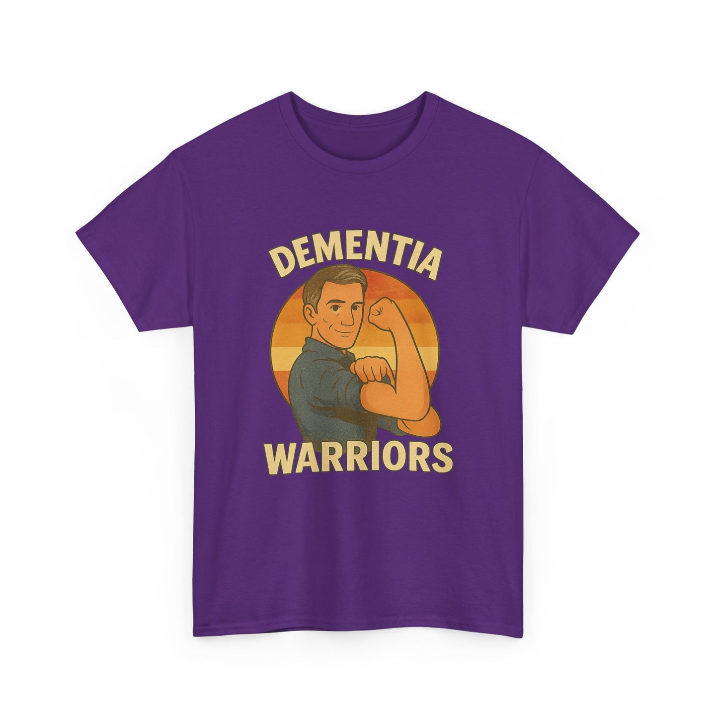 Male , Dementia Warriors Unisex Heavy Cotton Tee | Support, Awareness, Gifts, Advocacy, Comfort Wear