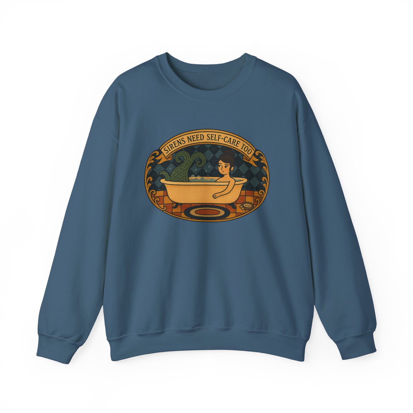 Sirens need Self-Care too , Crewneck Sweatshirt | Cozy Gift, Relaxation Apparel, Unisex Sweatshirt, Mindfulness Fashion, Self-Care Reminder