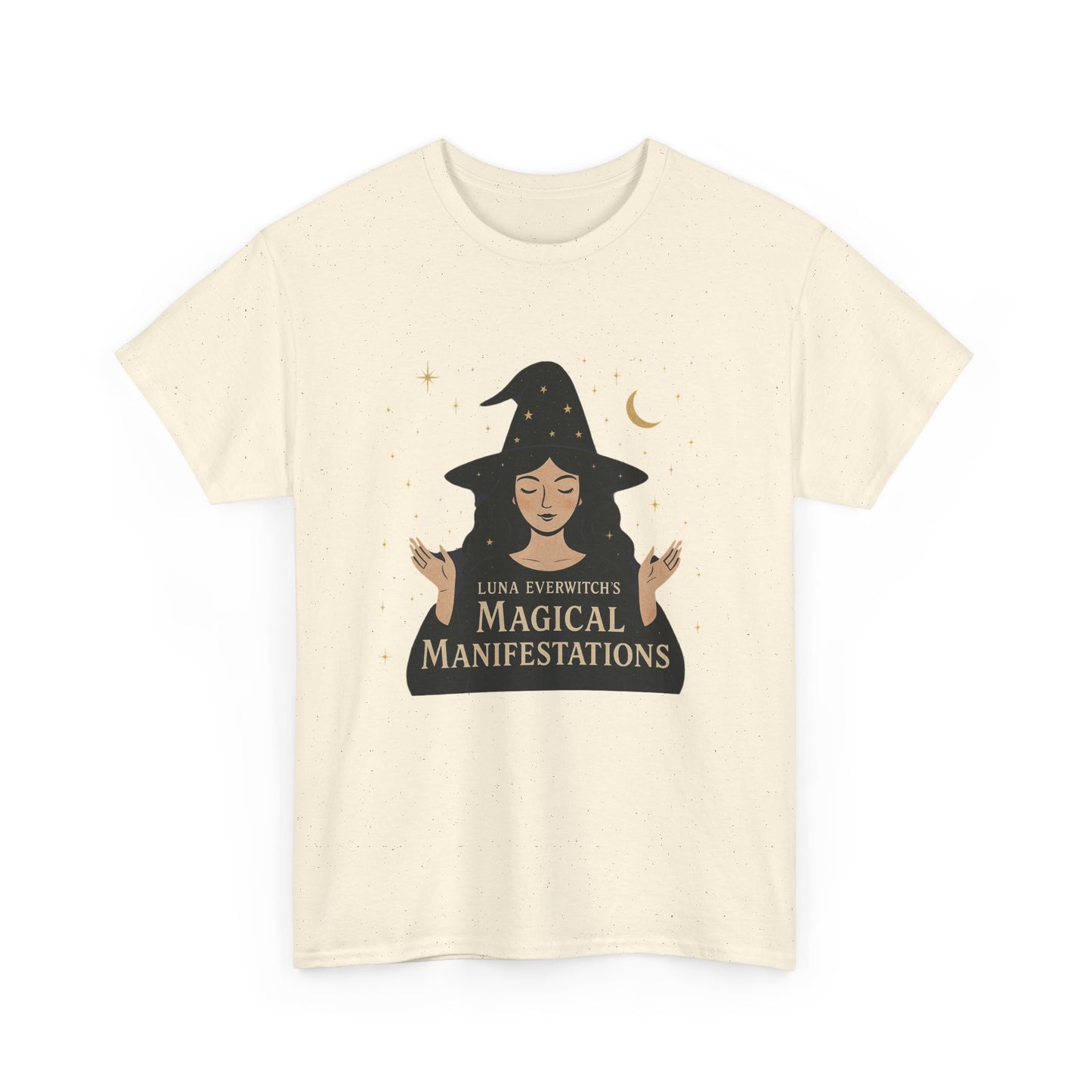 Luna Everwitch’s Magical Manifestations, Vintage Graphic Tee, Unisex Cotton Shirt, Autumn Vibes, Halloween Party Outfit, Comfortable Casual Wear, Perfect Gift