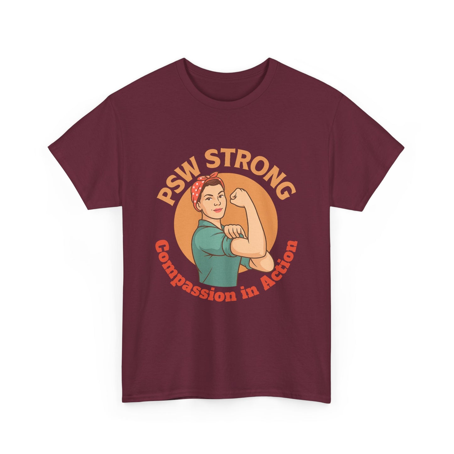 T-Shirt - PSW Strong Unisex Heavy Cotton Tee for Fitness Enthusiasts and Gym Goers