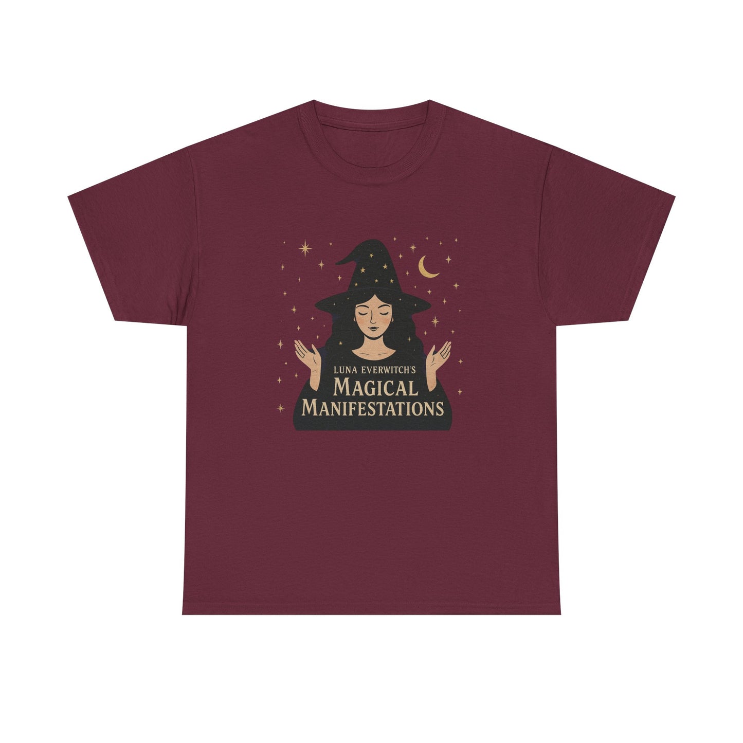 Luna Everwitch’s Magical Manifestations, Vintage Graphic Tee, Unisex Cotton Shirt, Autumn Vibes, Halloween Party Outfit, Comfortable Casual Wear, Perfect Gift