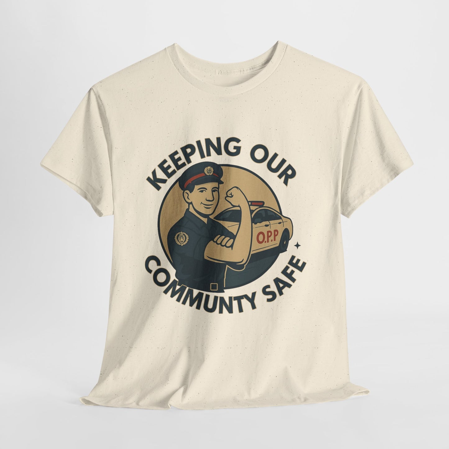 OPP ,Community Safety Tee - Unisex Heavy Cotton Shirt, Support Local Heroes, Great for Appreciation Events, Casual Wear, Everyday Comfort