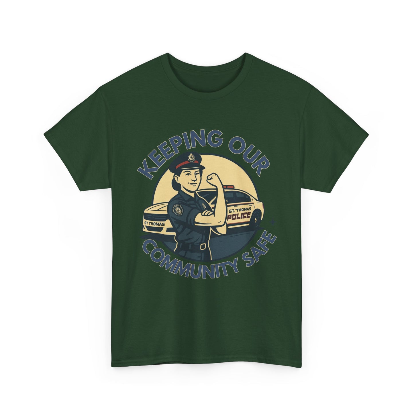 St. Thomas Police, Community Safety Tee - Unisex Cotton T-Shirt for Supporters, Police Appreciation, Everyday Wear, Gifts for Heroes, Fundraising Events